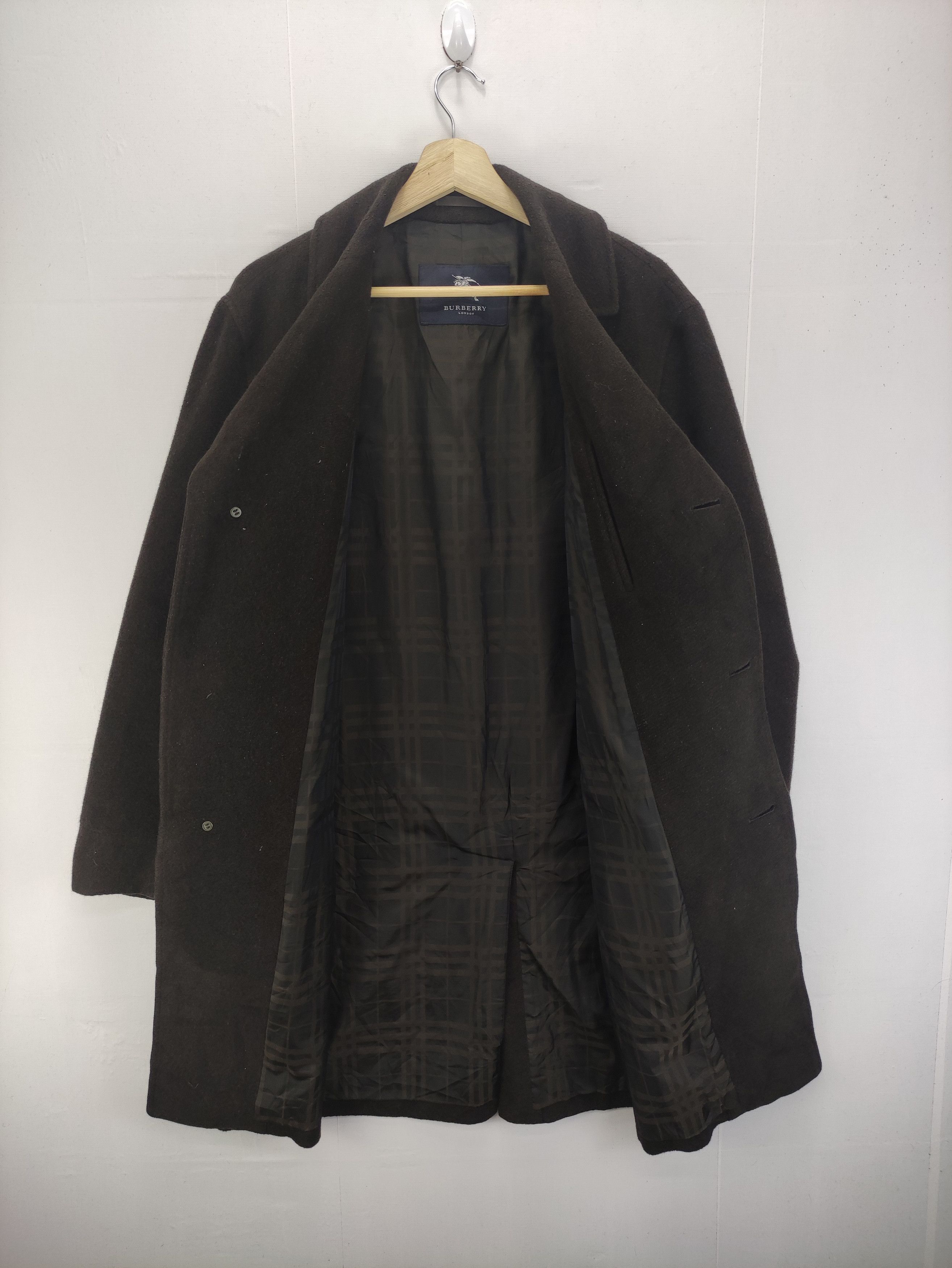 Burberry Vintage Burberry London Wool Coat Jacket Size US L / EU 52-54 / 3 - 3 Thumbnail