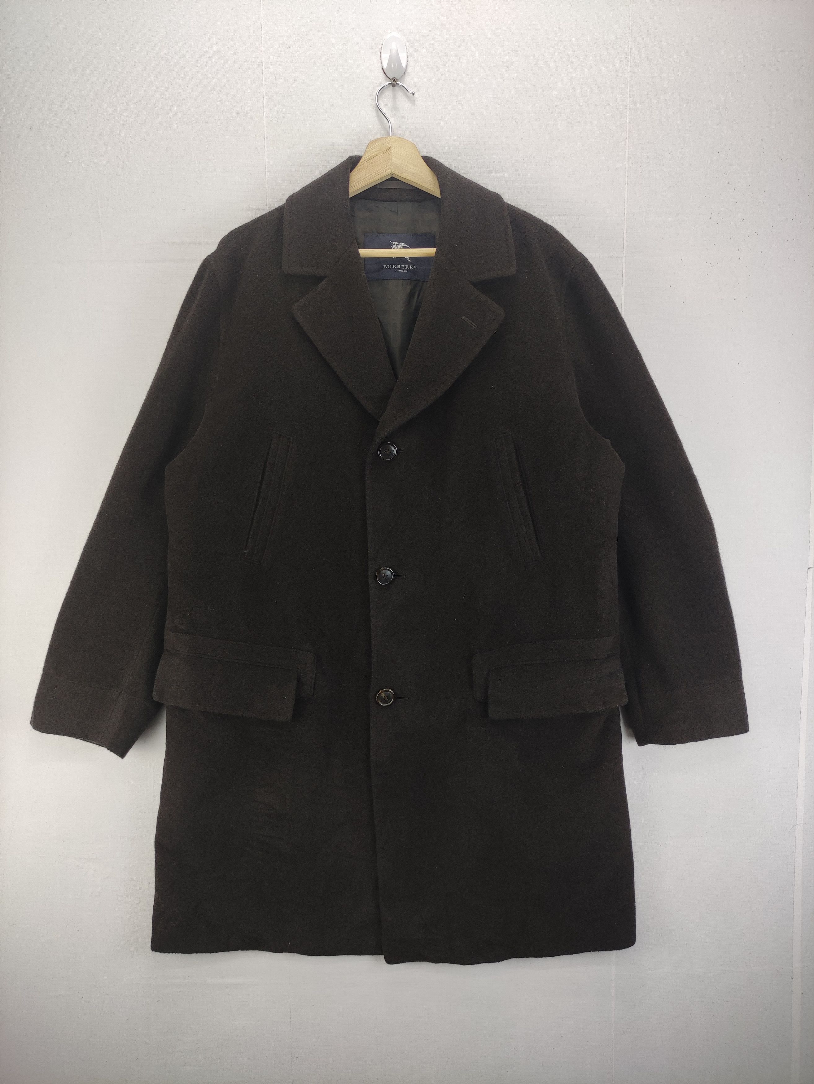 Burberry Vintage Burberry London Wool Coat Jacket Size US L / EU 52-54 / 3 - 1 Thumbnail