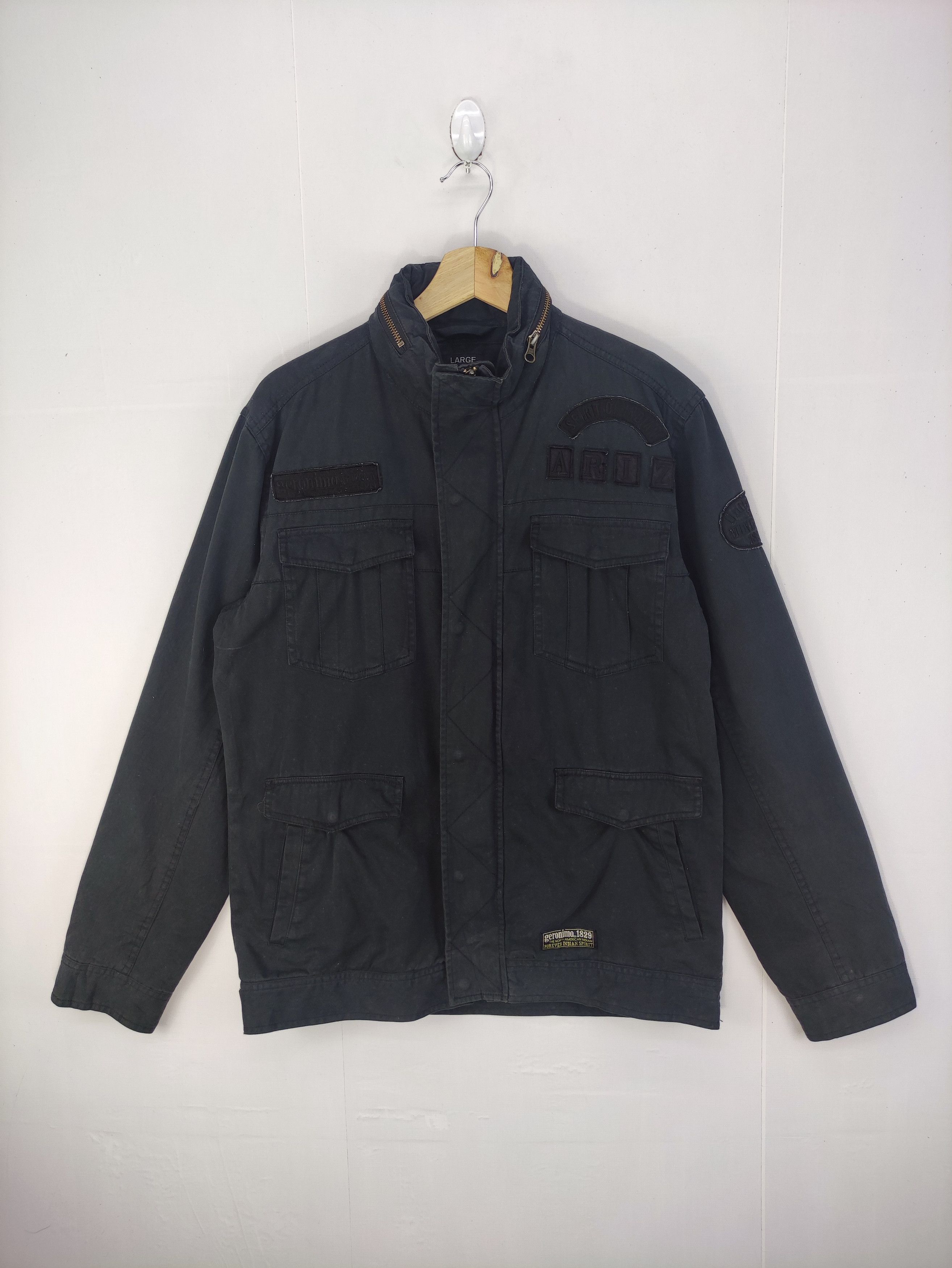 Japanese Brand Vintage Geronimo Jacket Zipper With Hoodie Size US M / EU 48-50 / 2 - 1 Thumbnail
