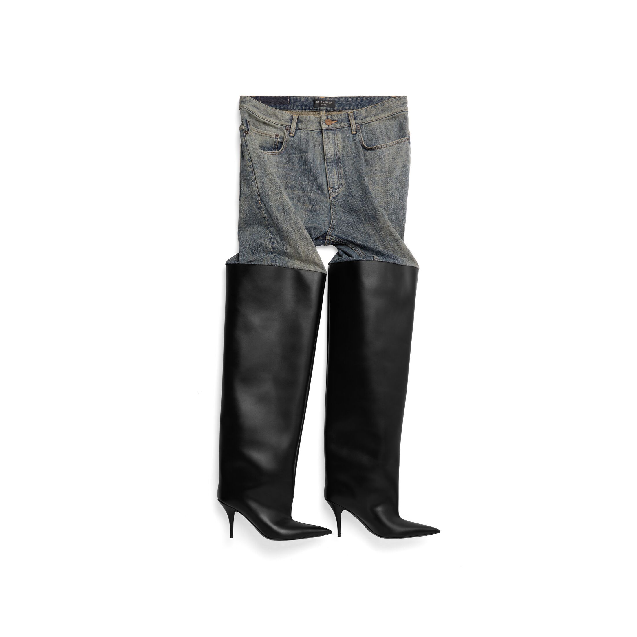 image of Balenciaga Jeans Pants Cargo Workwear 747261Tnw654036 in Denim, Women's (Size 32)