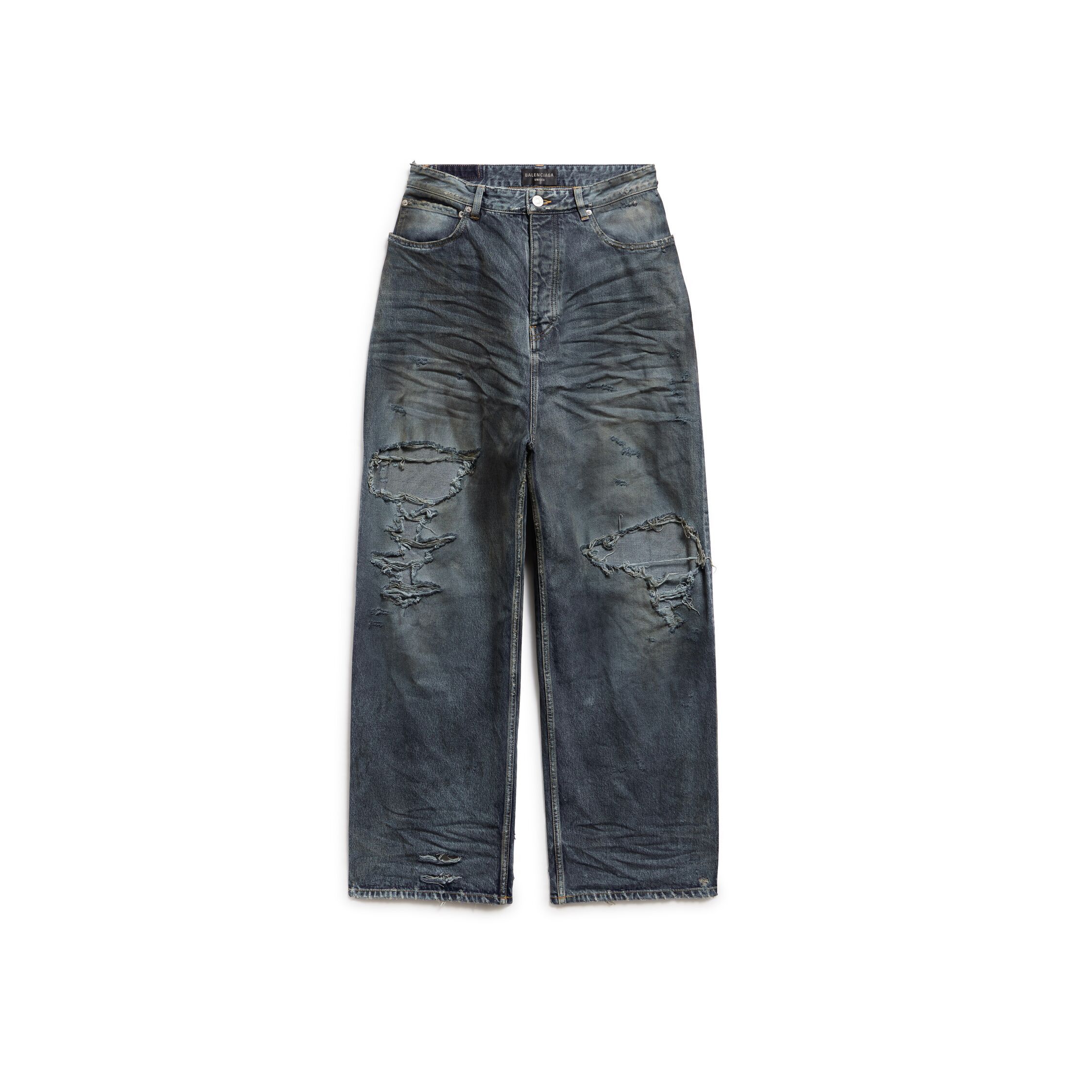 image of Balenciaga Jeans Pants Cargo Workwear 745213Tnw014974 in Denim, Women's (Size 32)