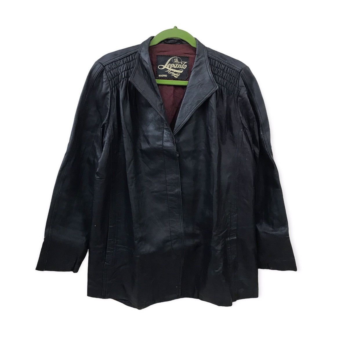 image of Genuine Leather Lepanto Madrid Vintage 80's Leather Jacket, Women's (Size Medium)