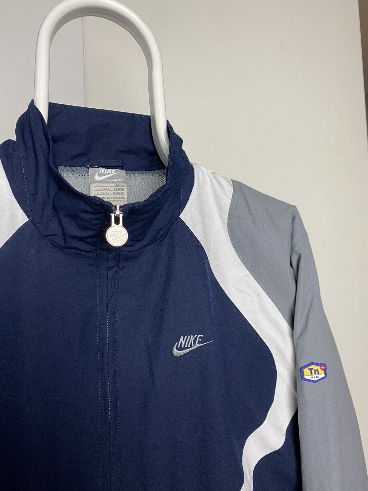 Nike Nike TN vintage navy grey track jacket small logo 2000s Size US S / EU 44-46 / 1 - 2 Thumbnail