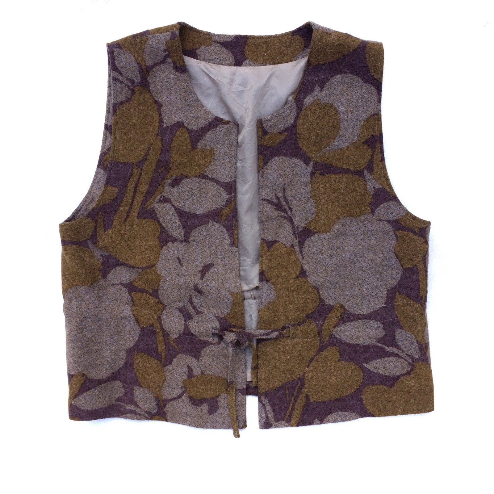 image of Vintage Alloverprint Cowboy Style Vest, Men's (Size Medium)