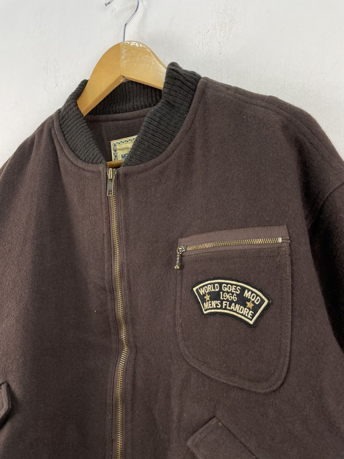 Japanese Brand × Vintage 1966 Vintage Mens Flandre Wool Varsity Jacket Size US M / EU 48-50 / 2 - 10 Thumbnail