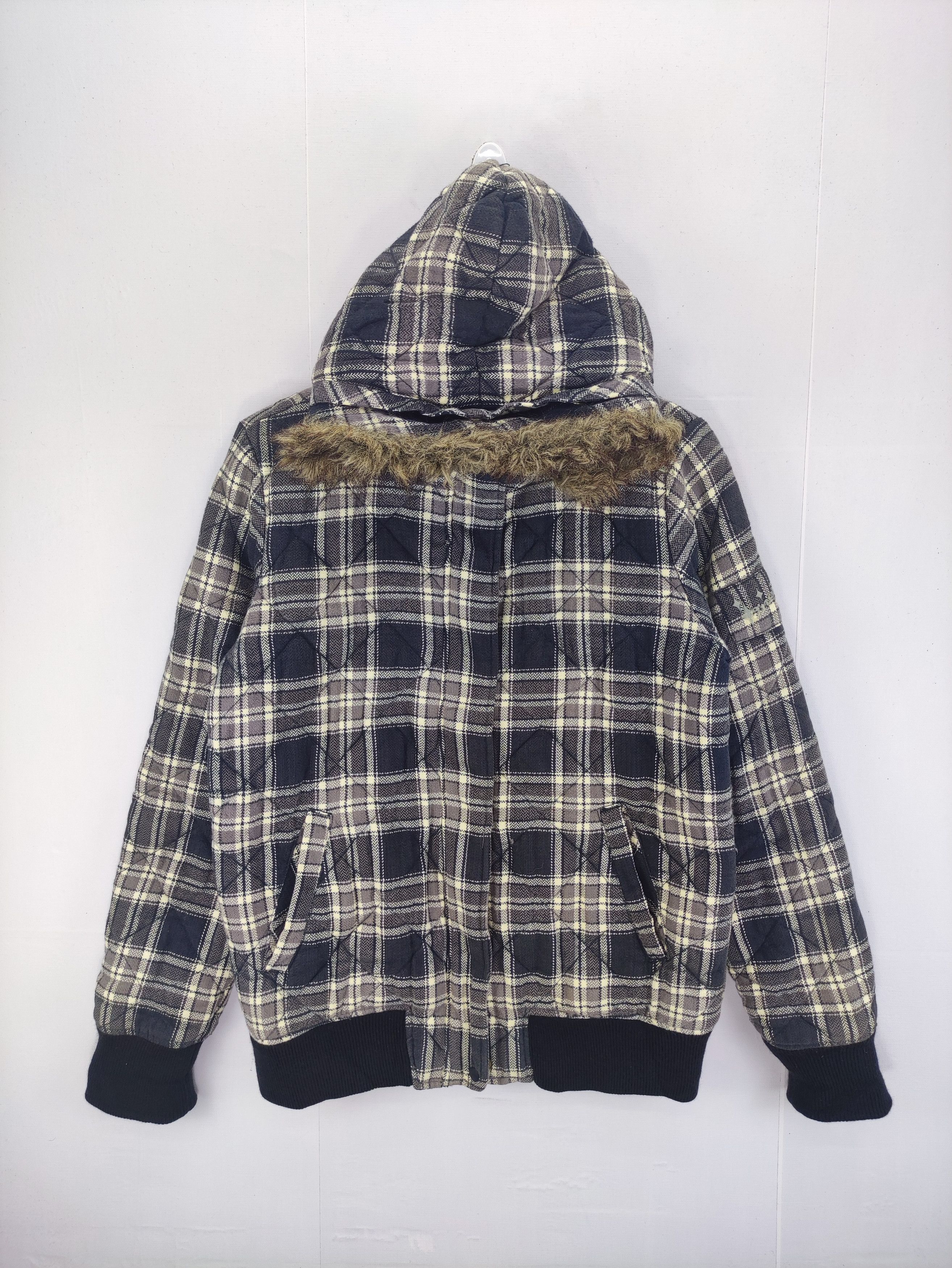 Vintage O'Neill Quilted Jacket Hoodie Zipper