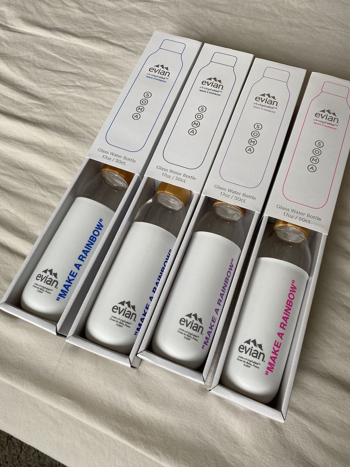 x4 (all Colors) Bottle EVIAN by VIRGIL ABLOH Off white SOMA