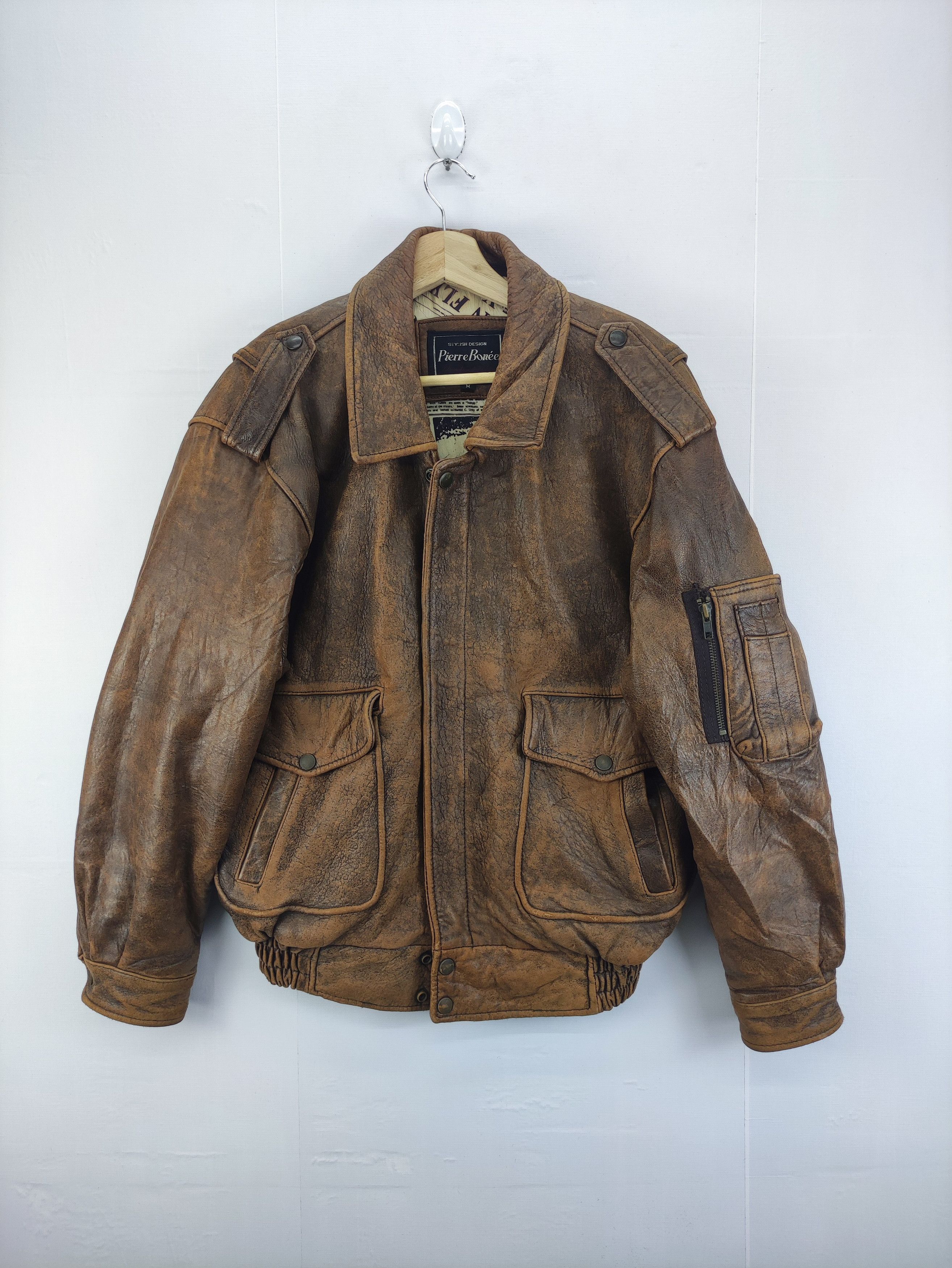 Leather × Other La Fam Distressed Leather Jacket | Grailed