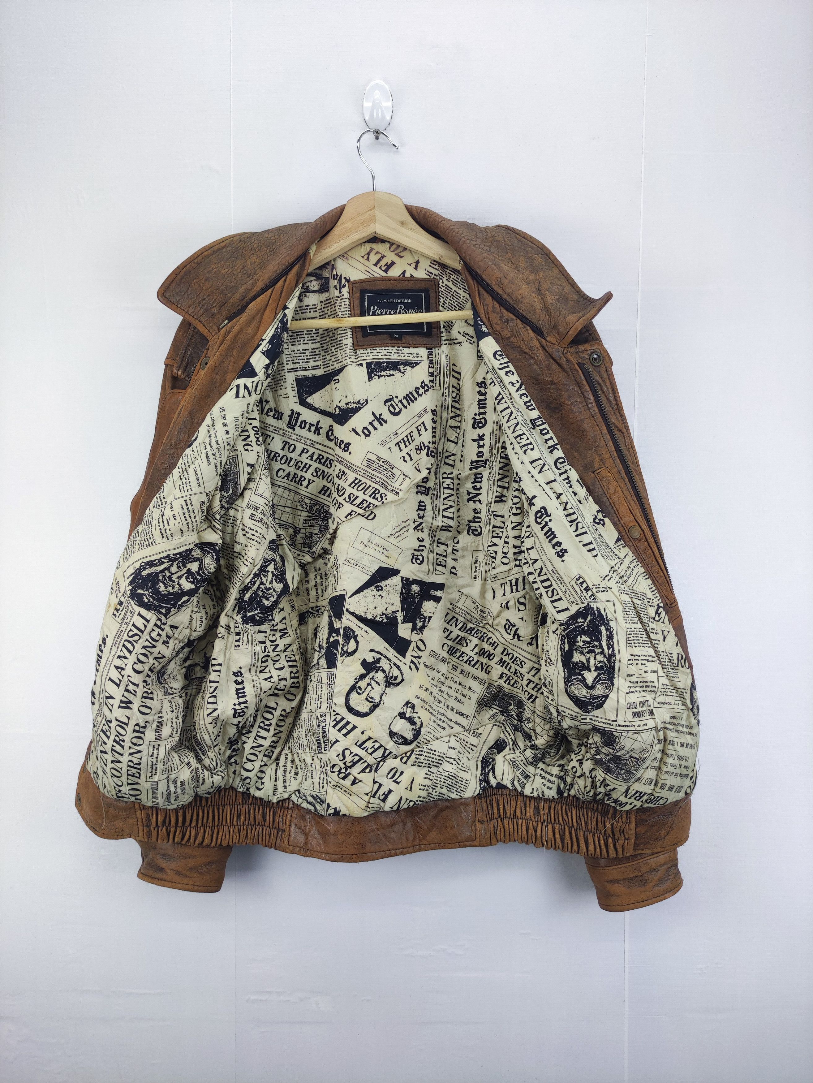 Leather Vintage Pierre Bonee Bomber Jacket Leather Zipper Size US M / EU 48-50 / 2 - 6 Thumbnail
