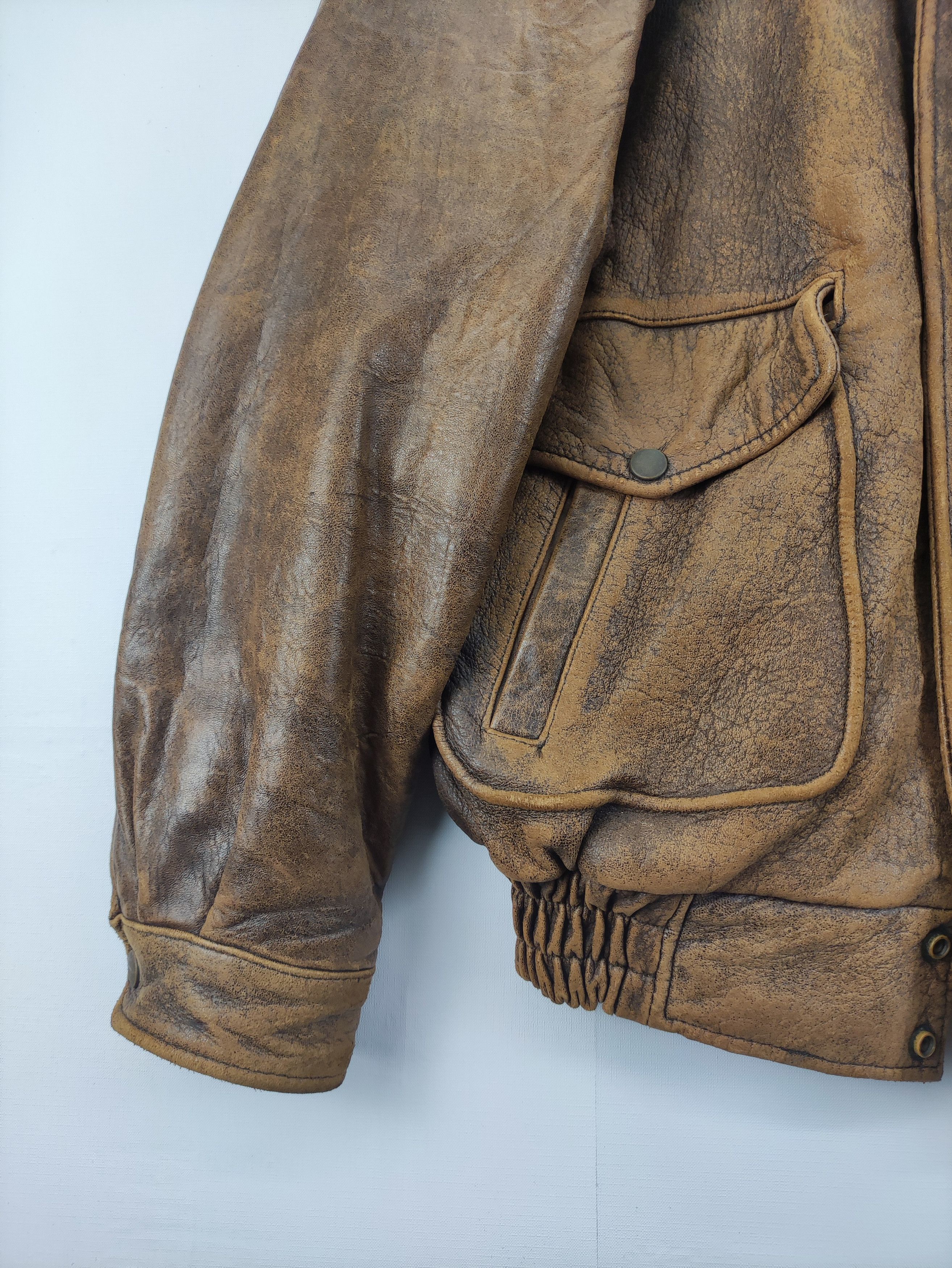 Leather Vintage Pierre Bonee Bomber Jacket Leather Zipper Size US M / EU 48-50 / 2 - 2 Thumbnail