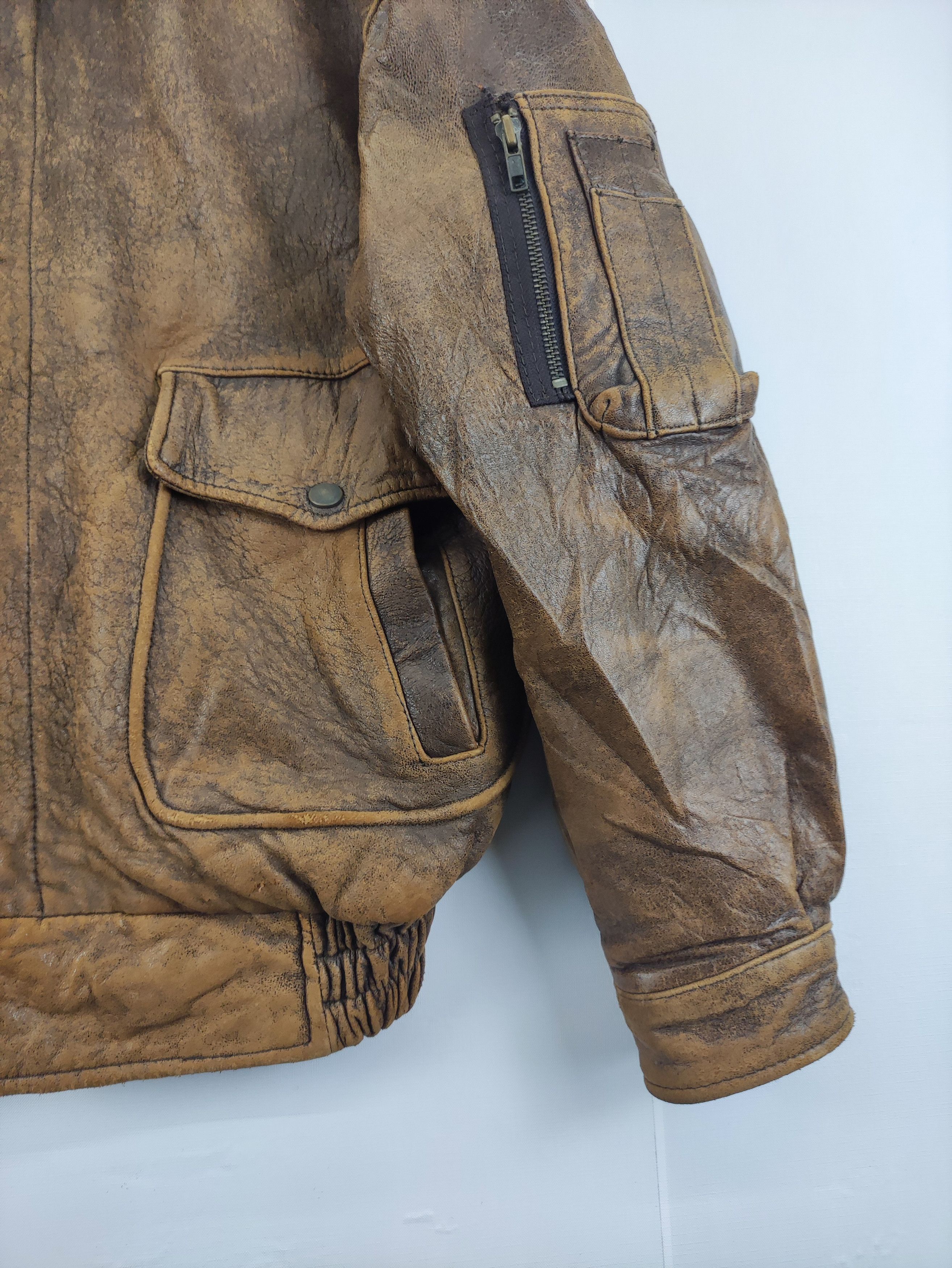 Leather Vintage Pierre Bonee Bomber Jacket Leather Zipper Size US M / EU 48-50 / 2 - 3 Thumbnail
