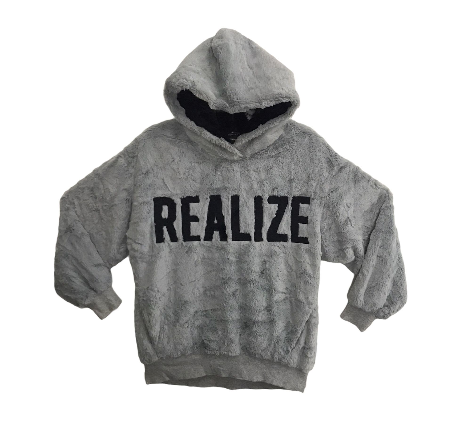 image of Hype Vintage Style One Way Realize Fleece Wool Hoodie Sweatshirt, Men's (Size Medium)