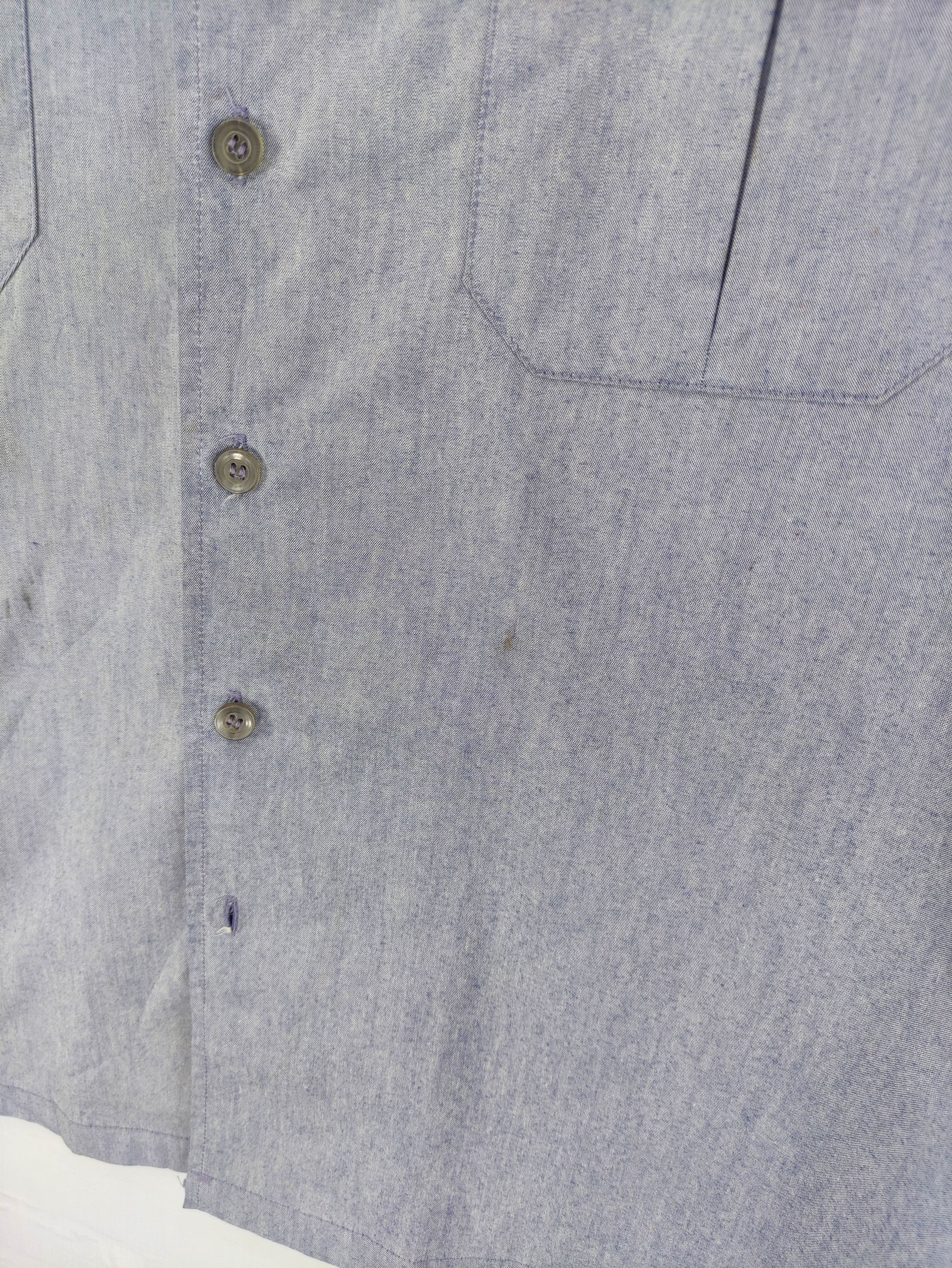 Japanese Brand Vintage Bridgestone Work Wear Short Sleeve Button Up Size US M / EU 48-50 / 2 - 2 Thumbnail