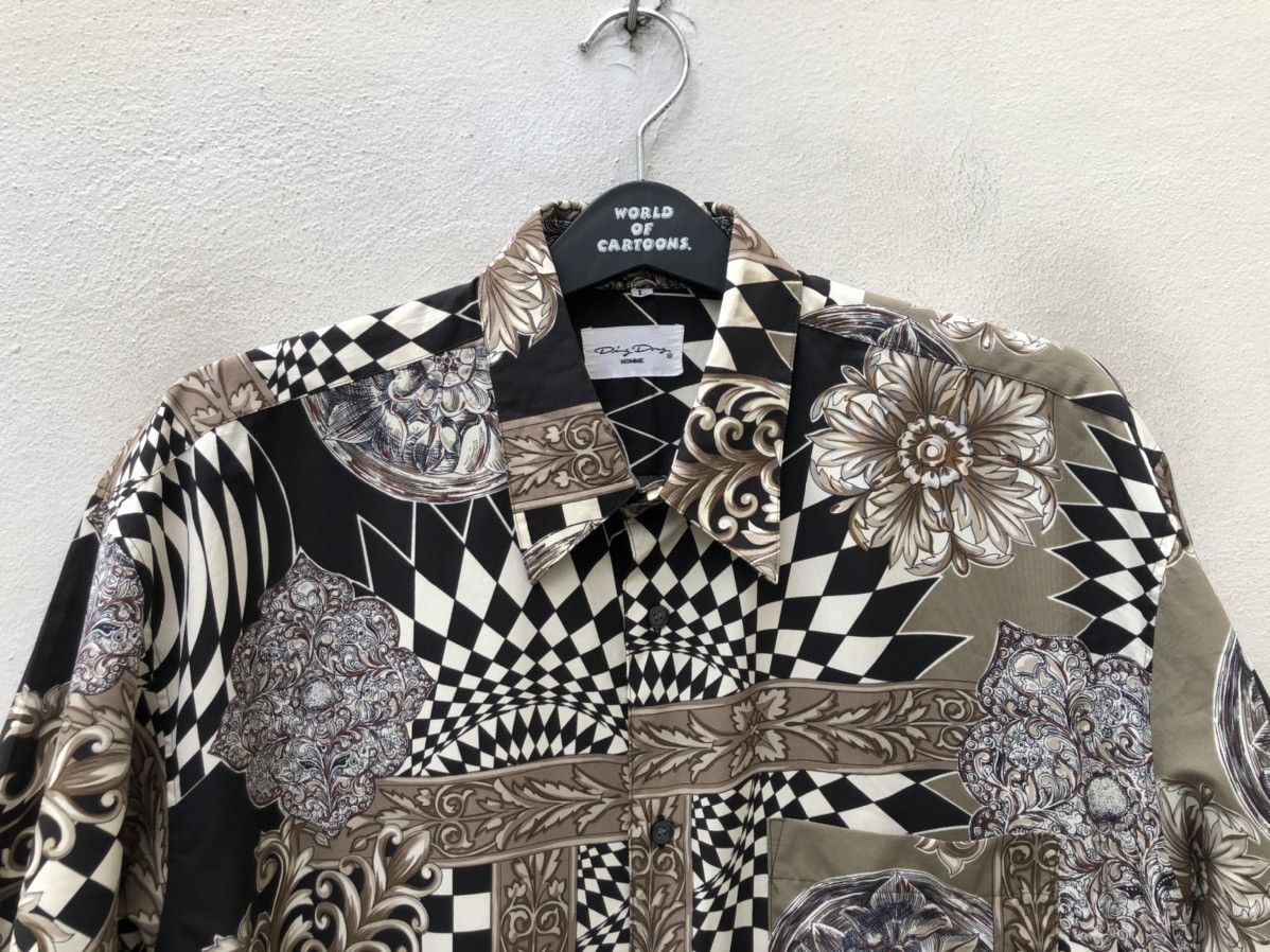 Japanese Brand Vintage 90s Ding Dong Homme Japan Psychedelic Shirt Size US L / EU 52-54 / 3 - 2 Thumbnail