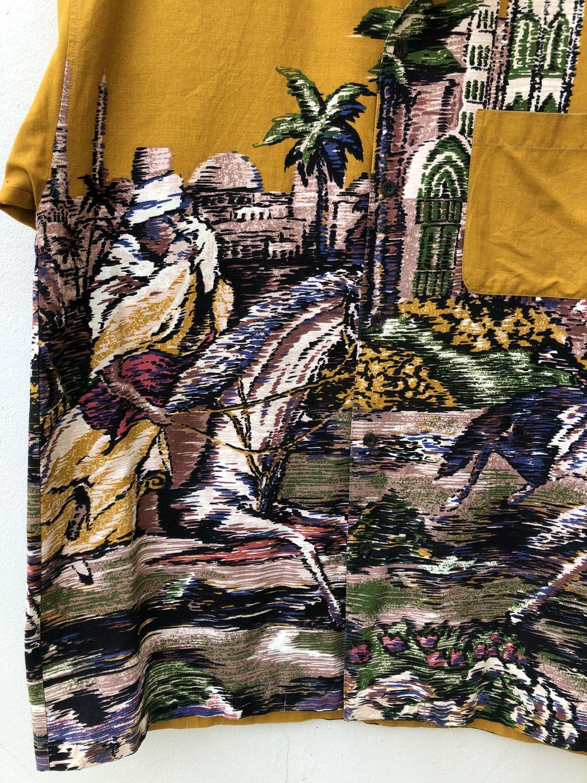 Art Comes First Vintage 90s Paul Hamir Made in Japan Arabian Art Shirt Size US L / EU 52-54 / 3 - 12 Thumbnail