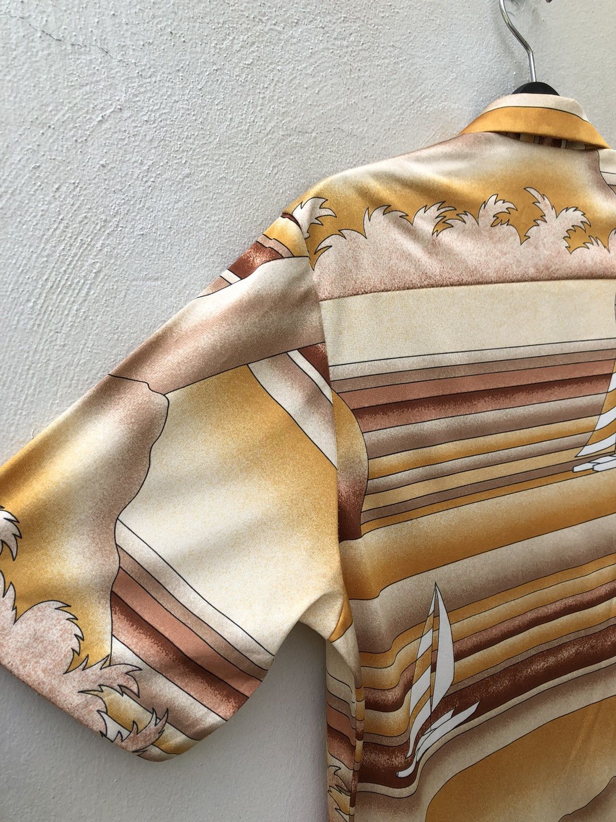 Other Vintage 70s Hawaiian Aloha Psychedelic Shirt Polyester Size US L / EU 52-54 / 3 - 16 Thumbnail