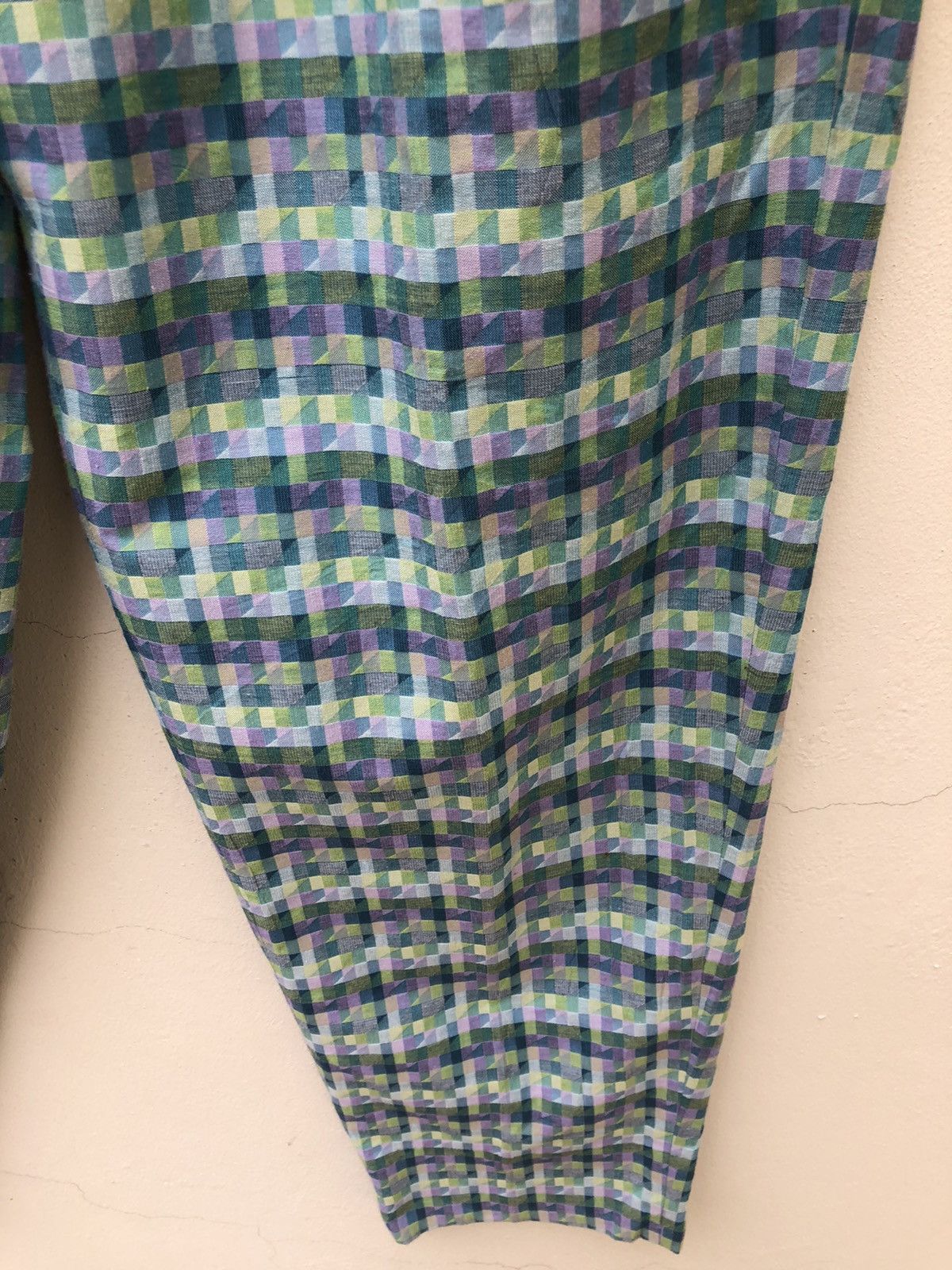 Vintage 90s Barassi Made in Japan Baggy Psychedelic Trouser Size US 28 / EU 44 - 7 Thumbnail