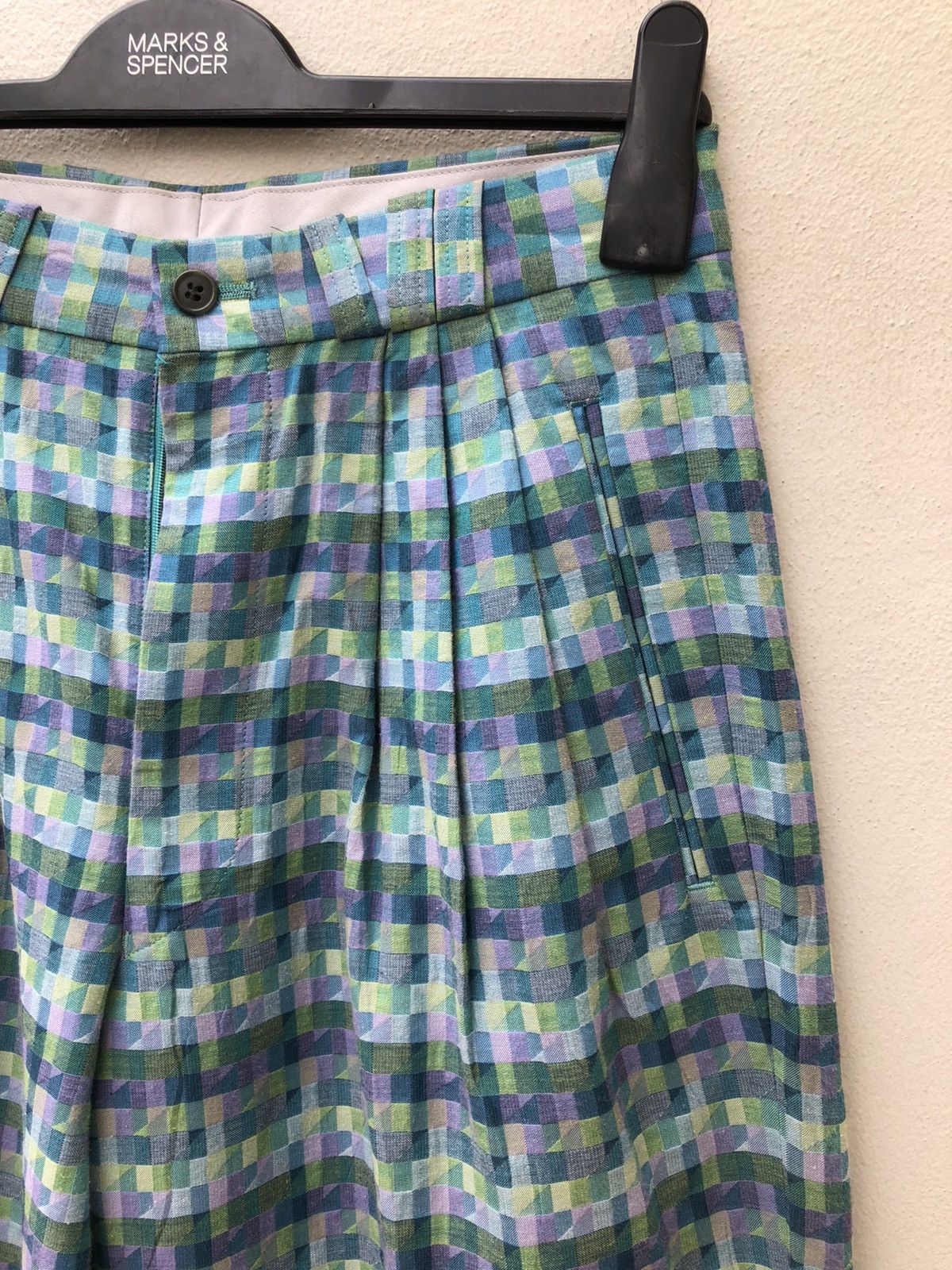 Vintage 90s Barassi Made in Japan Baggy Psychedelic Trouser Size US 28 / EU 44 - 4 Thumbnail