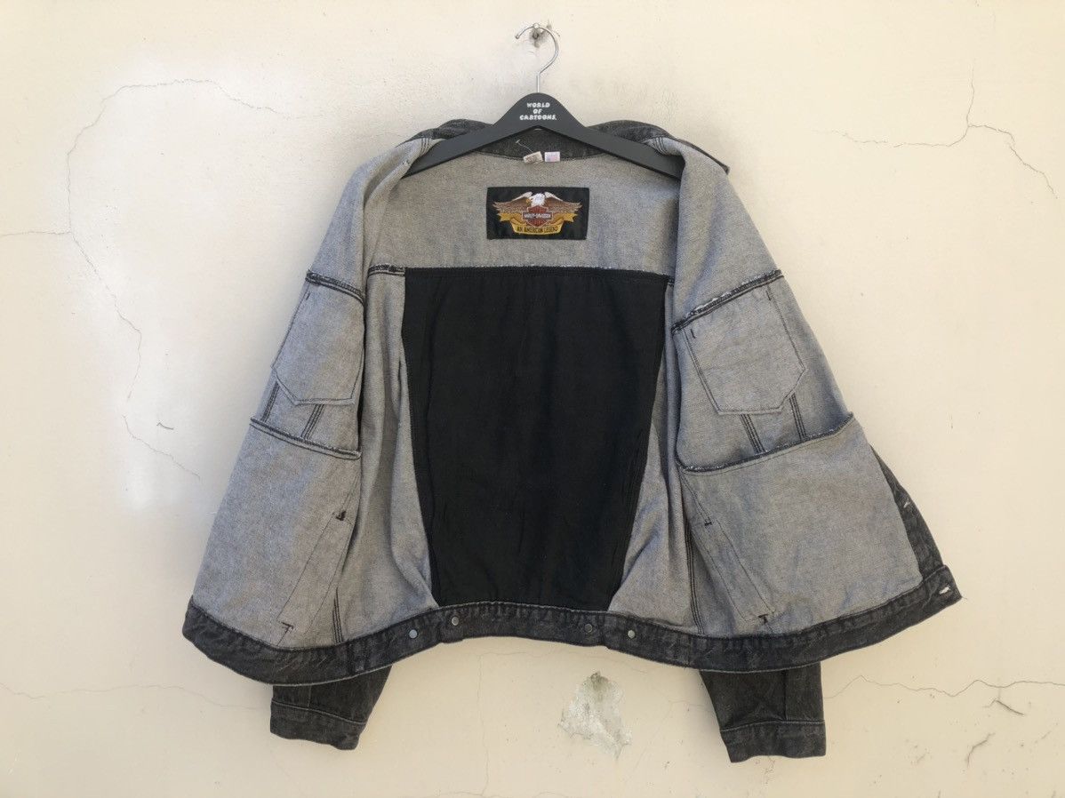 Harley Davidson Vintage 80s Harley Davidson Hybrid Leather Trucker Jacket Size US XL / EU 56 / 4 - 17 Thumbnail