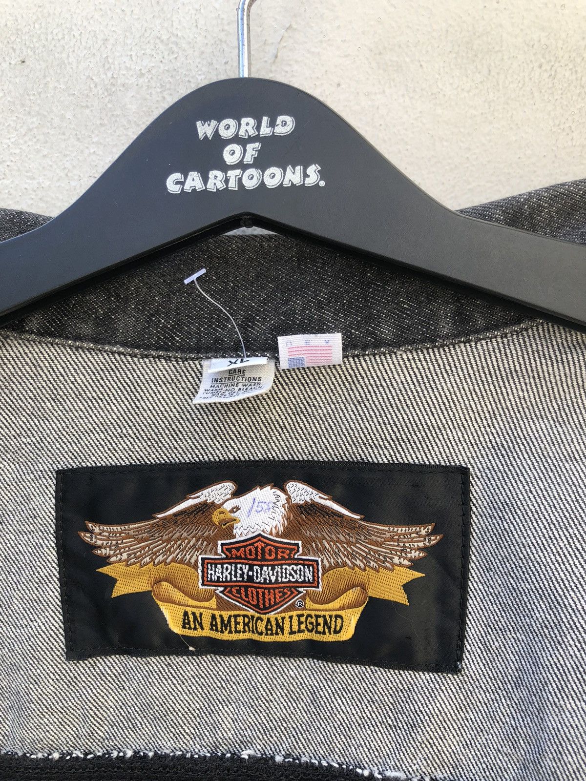 Harley Davidson Vintage 80s Harley Davidson Hybrid Leather Trucker Jacket Size US XL / EU 56 / 4 - 19 Thumbnail