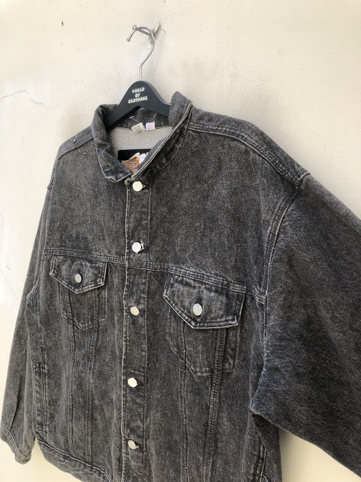 Harley Davidson Vintage 80s Harley Davidson Hybrid Leather Trucker Jacket Size US XL / EU 56 / 4 - 16 Thumbnail