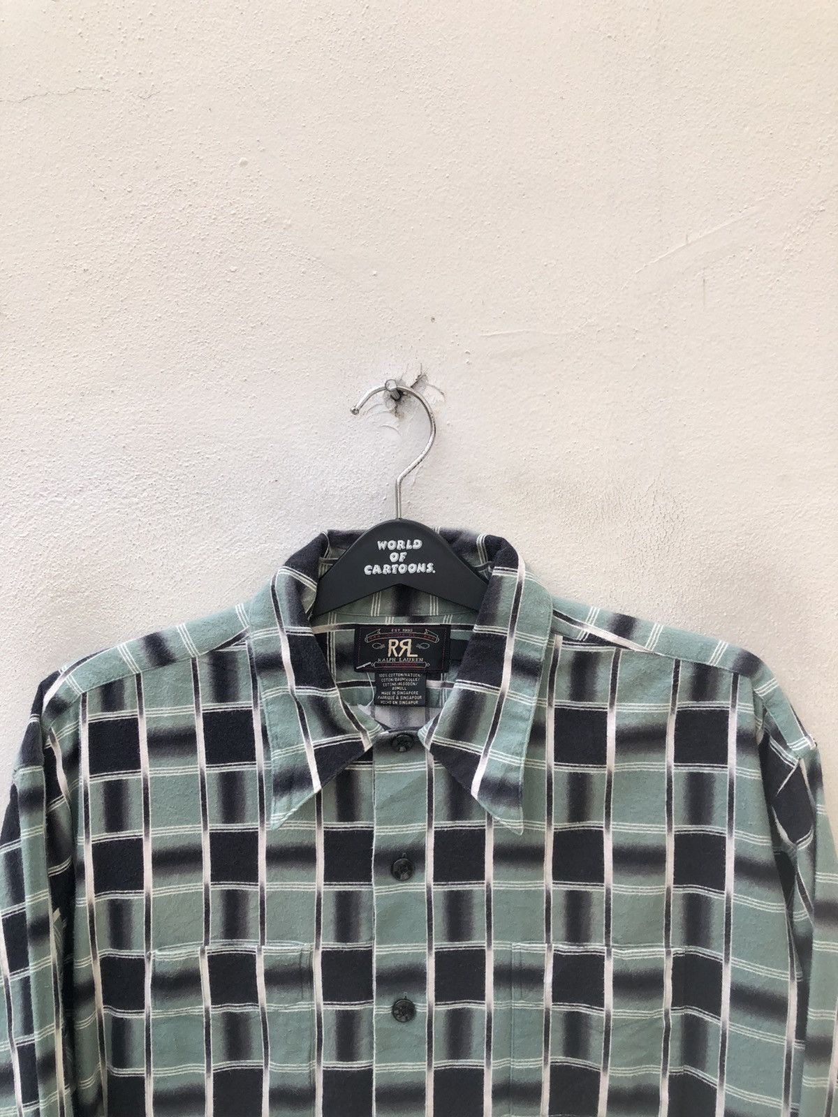 RRL Ralph Lauren Vintage 90s RR Ralph Lauren Plaid Oversized Flannel Shirt Size US L / EU 52-54 / 3 - 4 Thumbnail