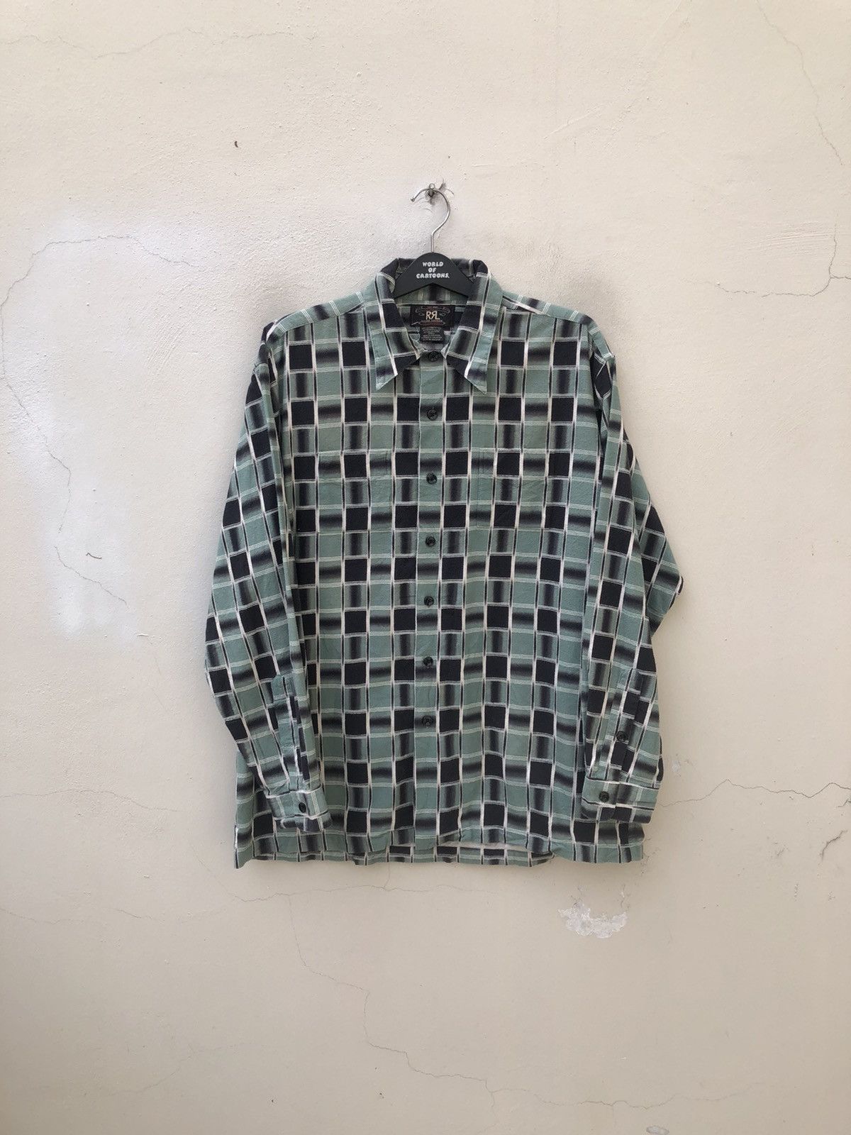 RRL Ralph Lauren Vintage 90s RR Ralph Lauren Plaid Oversized Flannel Shirt Size US L / EU 52-54 / 3 - 3 Thumbnail