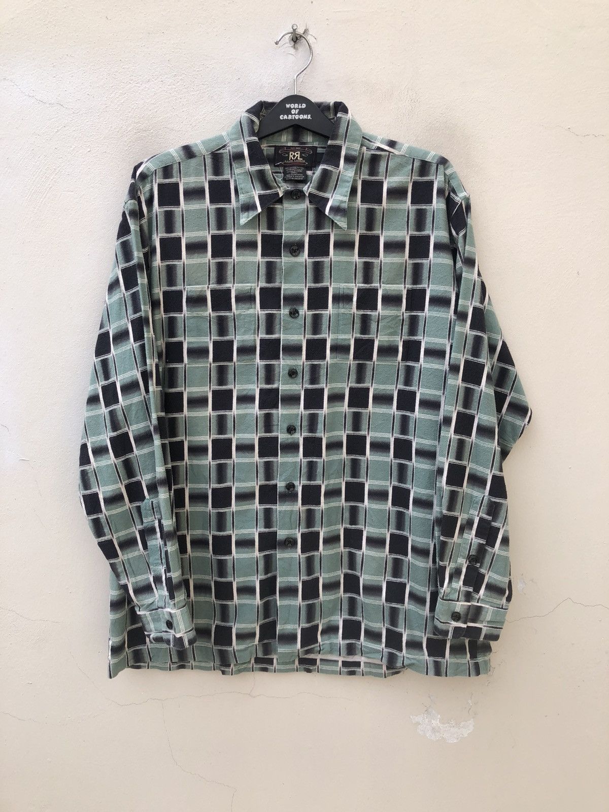 RRL Ralph Lauren Vintage 90s RR Ralph Lauren Plaid Oversized Flannel Shirt Size US L / EU 52-54 / 3 - 2 Thumbnail
