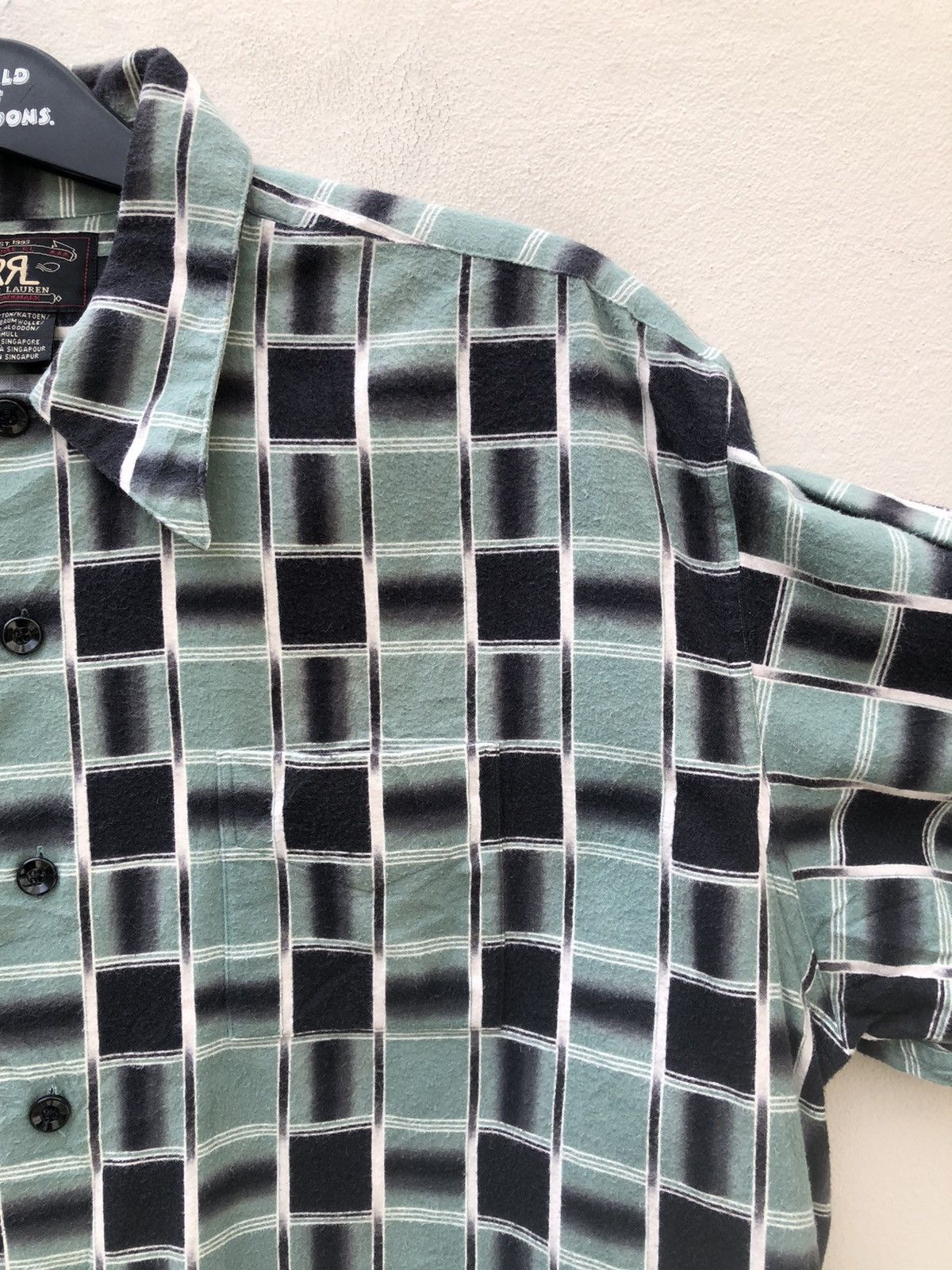 RRL Ralph Lauren Vintage 90s RR Ralph Lauren Plaid Oversized Flannel Shirt Size US L / EU 52-54 / 3 - 5 Thumbnail