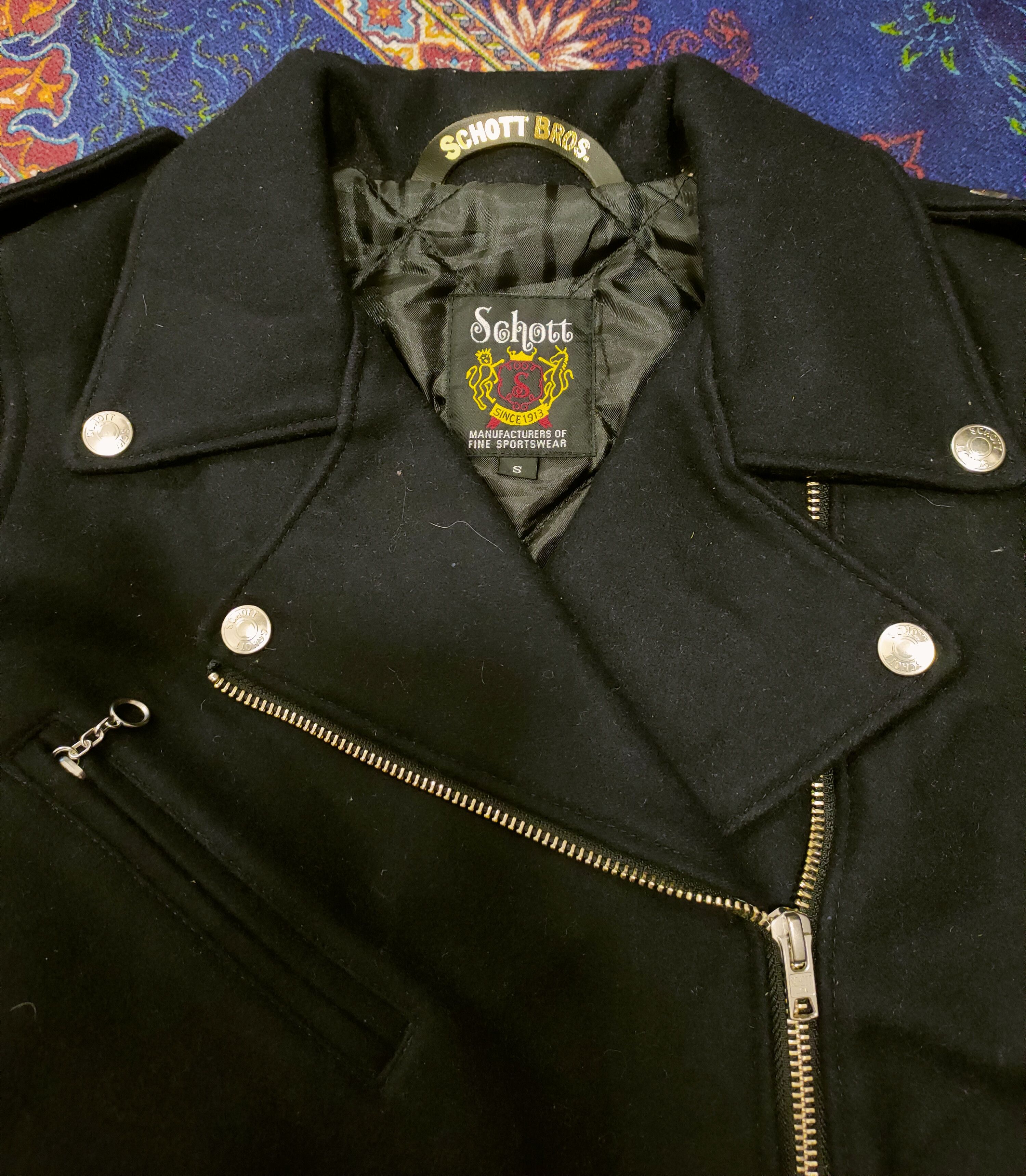 Schott 💥Military Schott Double Breast Wool Jacket 💥 Size US S / EU 44-46 / 1 - 3 Thumbnail