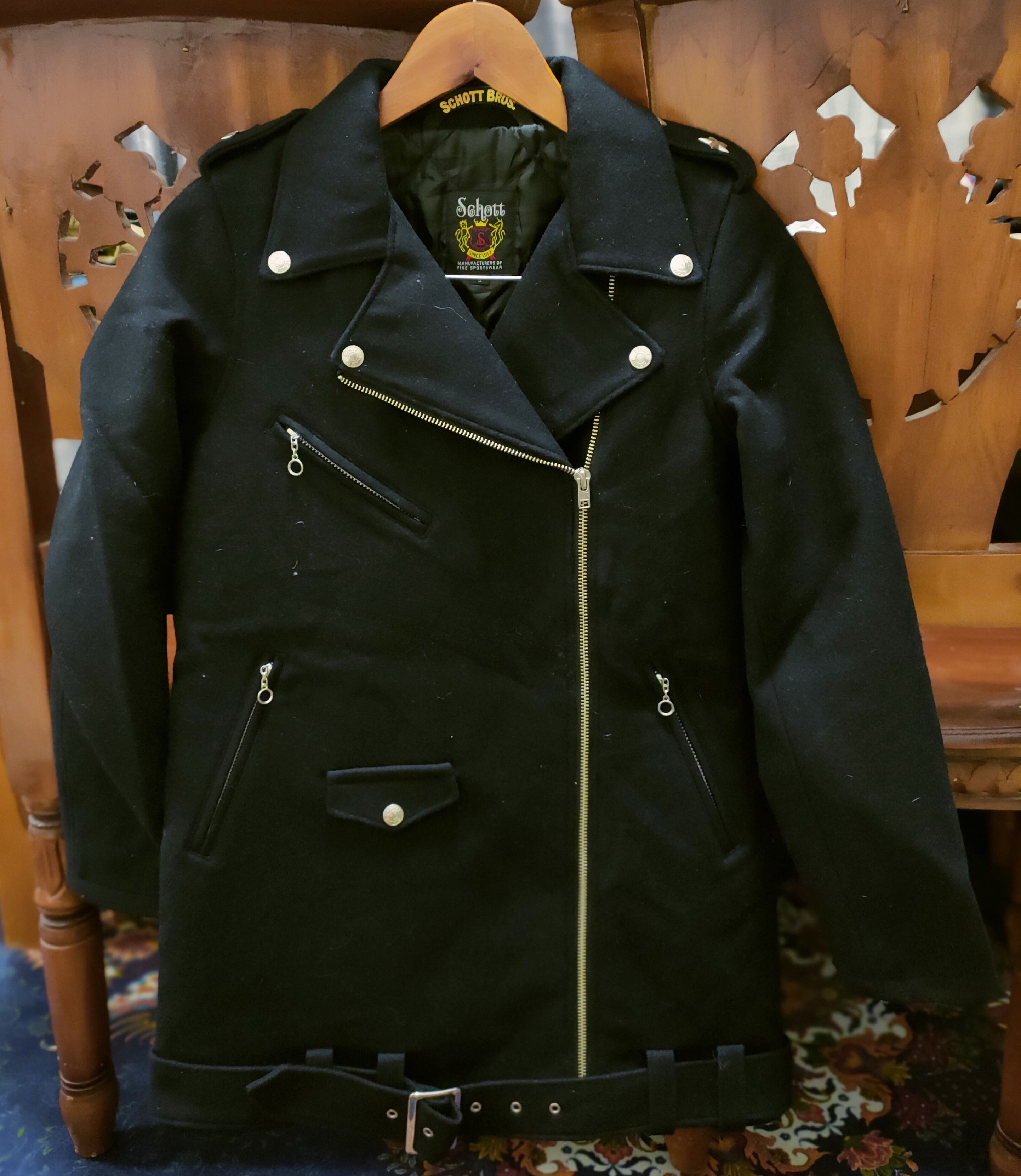 Schott 💥Military Schott Double Breast Wool Jacket 💥 Size US S / EU 44-46 / 1 - 1 Thumbnail