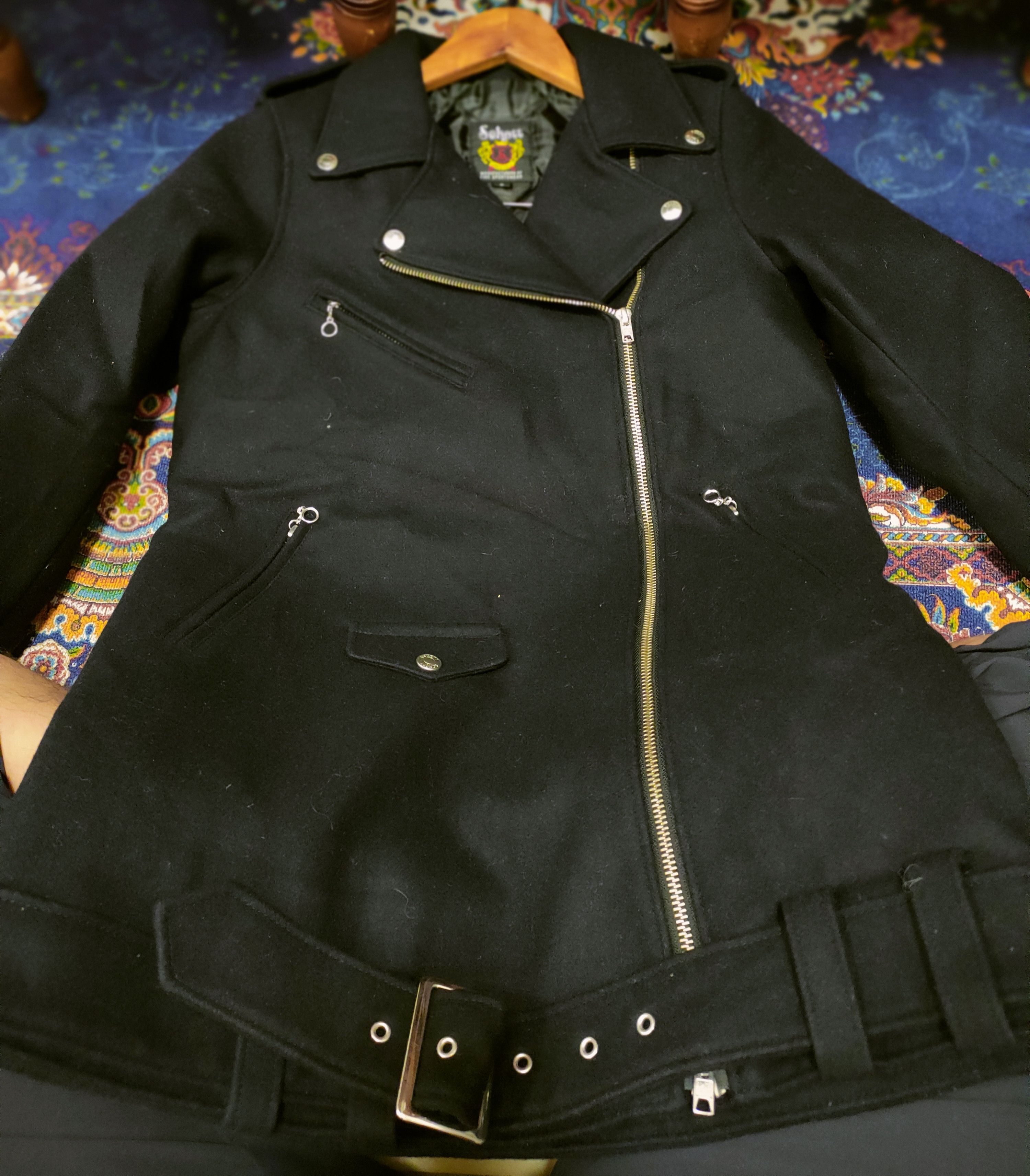 Schott 💥Military Schott Double Breast Wool Jacket 💥 Size US S / EU 44-46 / 1 - 2 Thumbnail