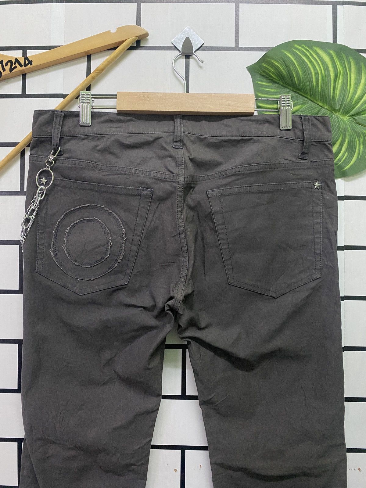 Japanese Brand × Seditionaries × Takeo Kikuchi Japanese TAKEO KIKUCHI Skull Star Stud Low Rise Pants Size US 33 - 10 Thumbnail