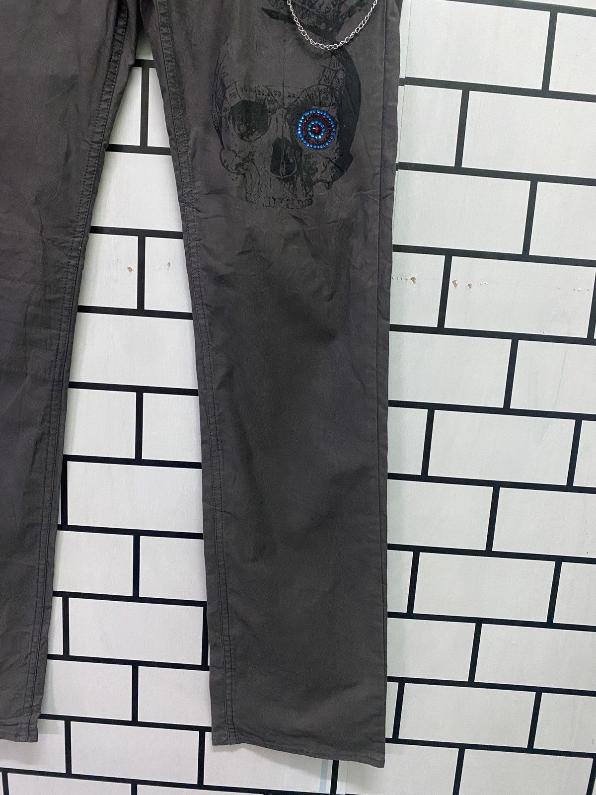 Japanese Brand × Seditionaries × Takeo Kikuchi Japanese TAKEO KIKUCHI Skull Star Stud Low Rise Pants Size US 33 - 8 Thumbnail