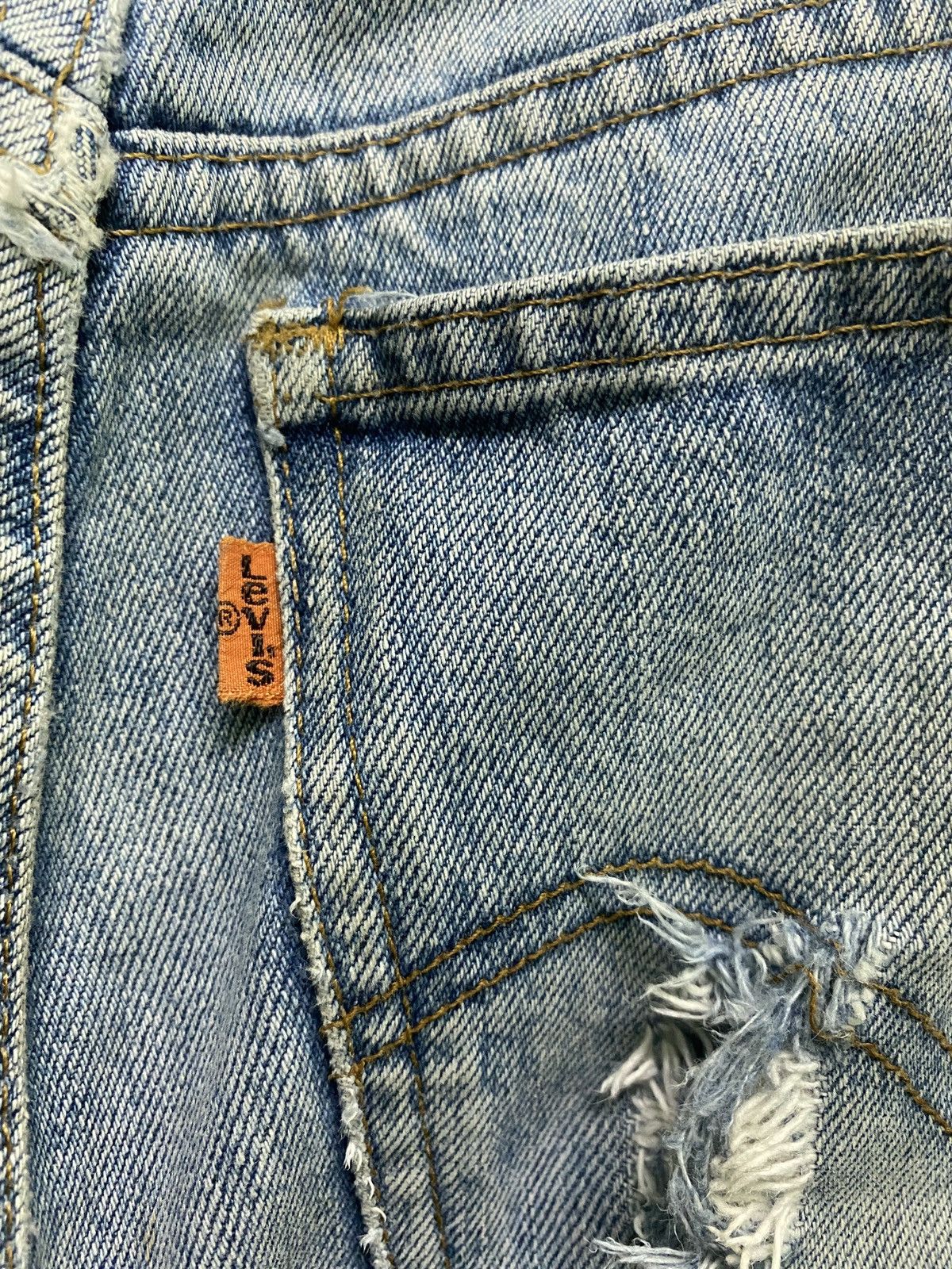 Levi's × Levi's Vintage Clothing × Vintage Vintage 90s LEVIS 805 Orange Tab Distressed Denim Size US 32 / EU 48 - 13 Thumbnail