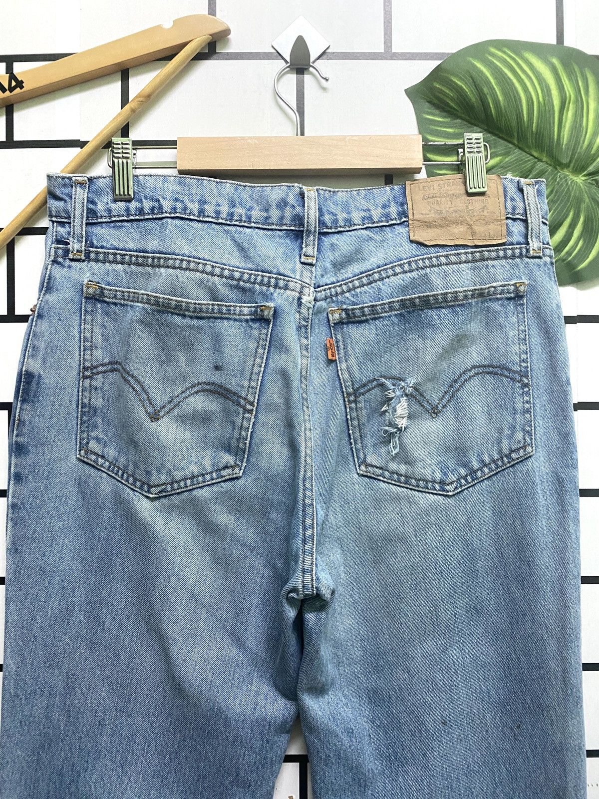 Levi's × Levi's Vintage Clothing × Vintage Vintage 90s LEVIS 805 Orange Tab Distressed Denim Size US 32 / EU 48 - 10 Thumbnail
