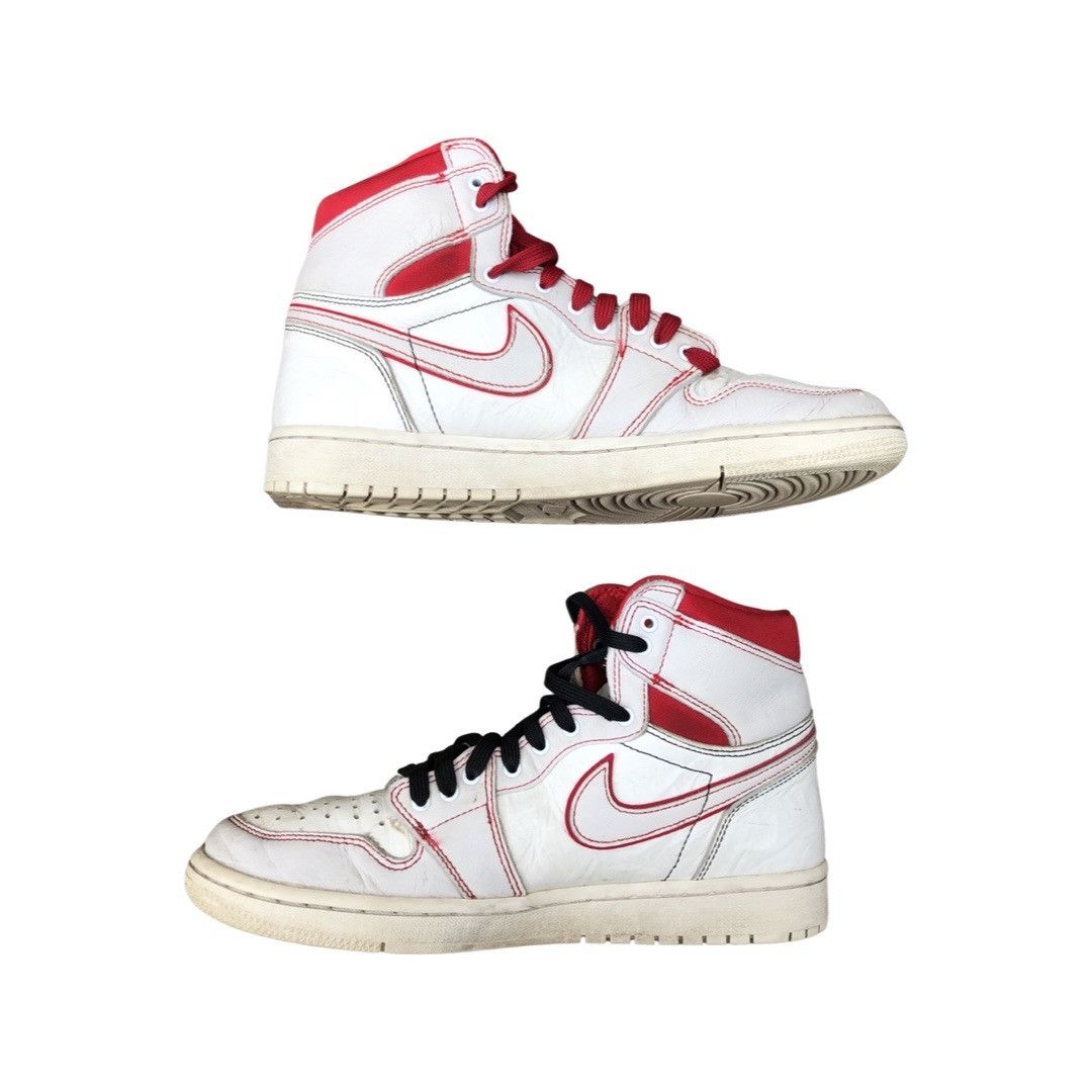 Jordan Brand × Nike RARE 2018 Nike Air Jordan 1 Retro High OG Phantom Gym Red Size US 9 / EU 42 - 2 Thumbnail