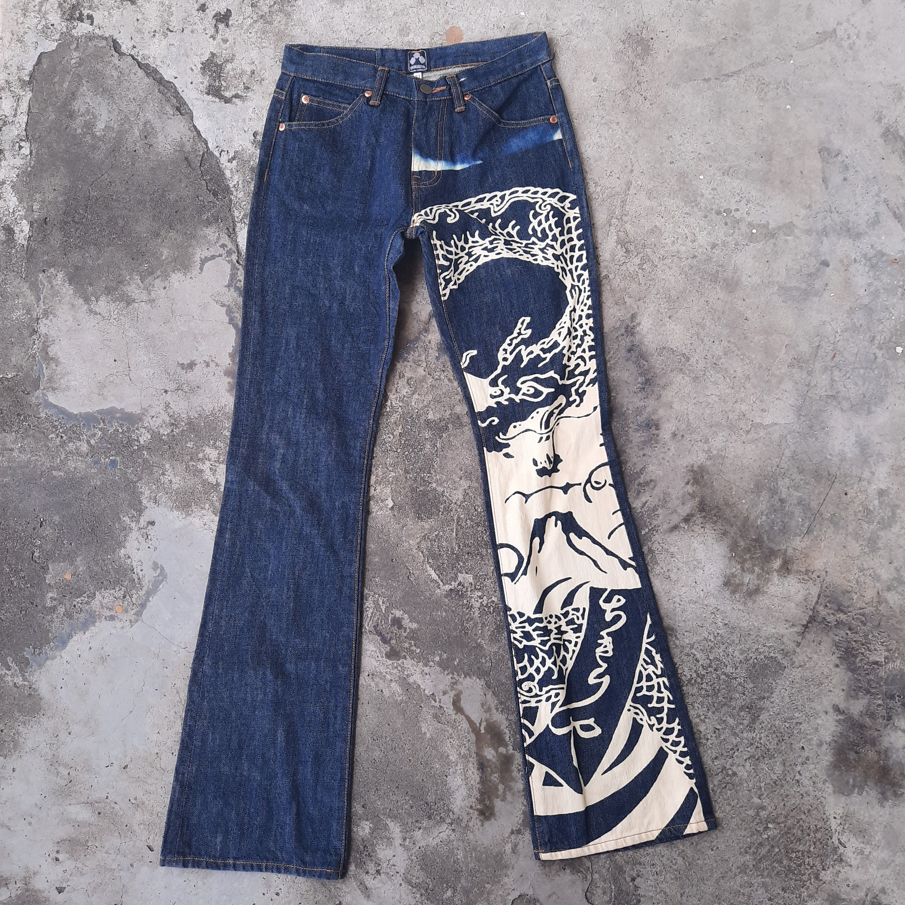 Other Japanese Denim ChikRiya Dragon Design Size US 28 / EU 44 - 1 Thumbnail