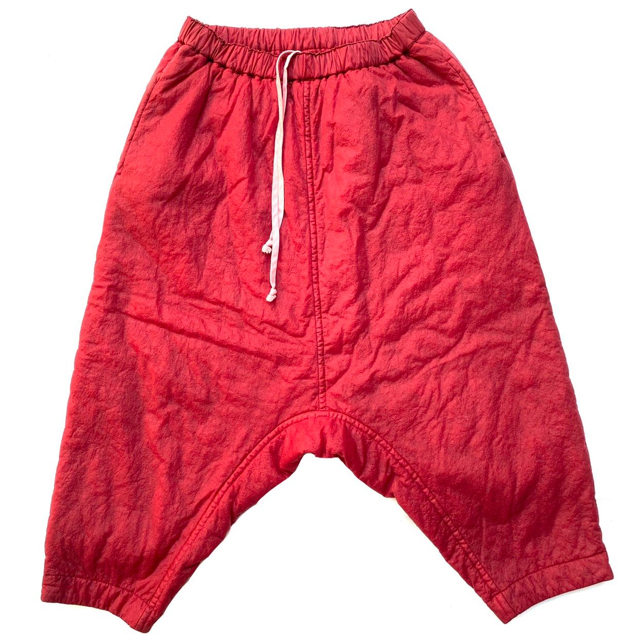 Pre-owned Comme Des Garçons Aw17 Red Nylon Drop Crotch Pants