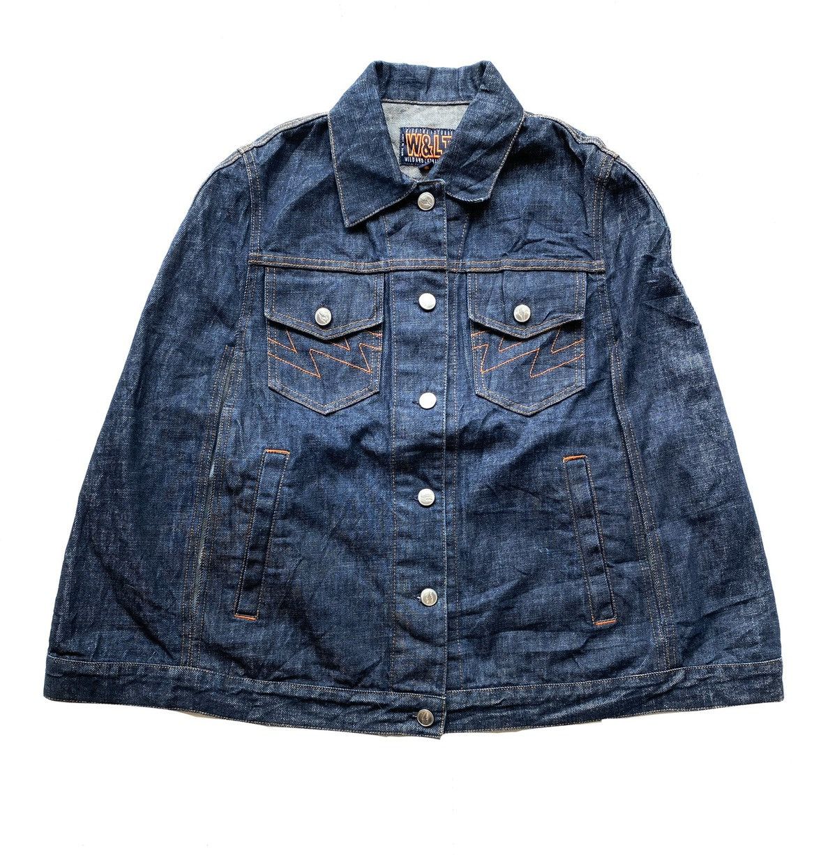 image of W Lt x W Lt Walter Van Beirendonck Vintage W&lt Raw Denim Cloak, Women's (Size XS)