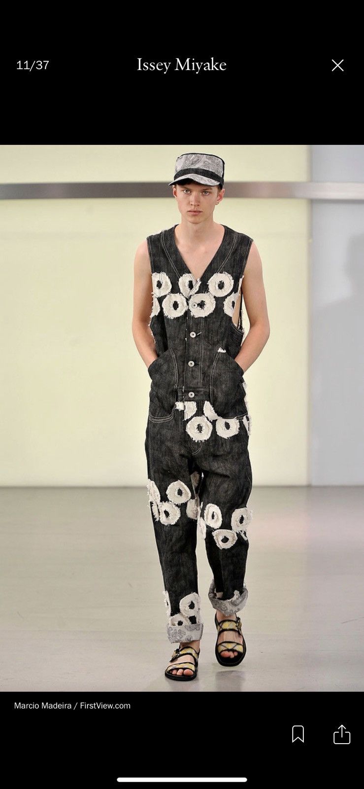 Issey Miyake SS11 APOC Paisley Jacquard And Donuts Patchwork Size US 30 / EU 46 - 2 Thumbnail