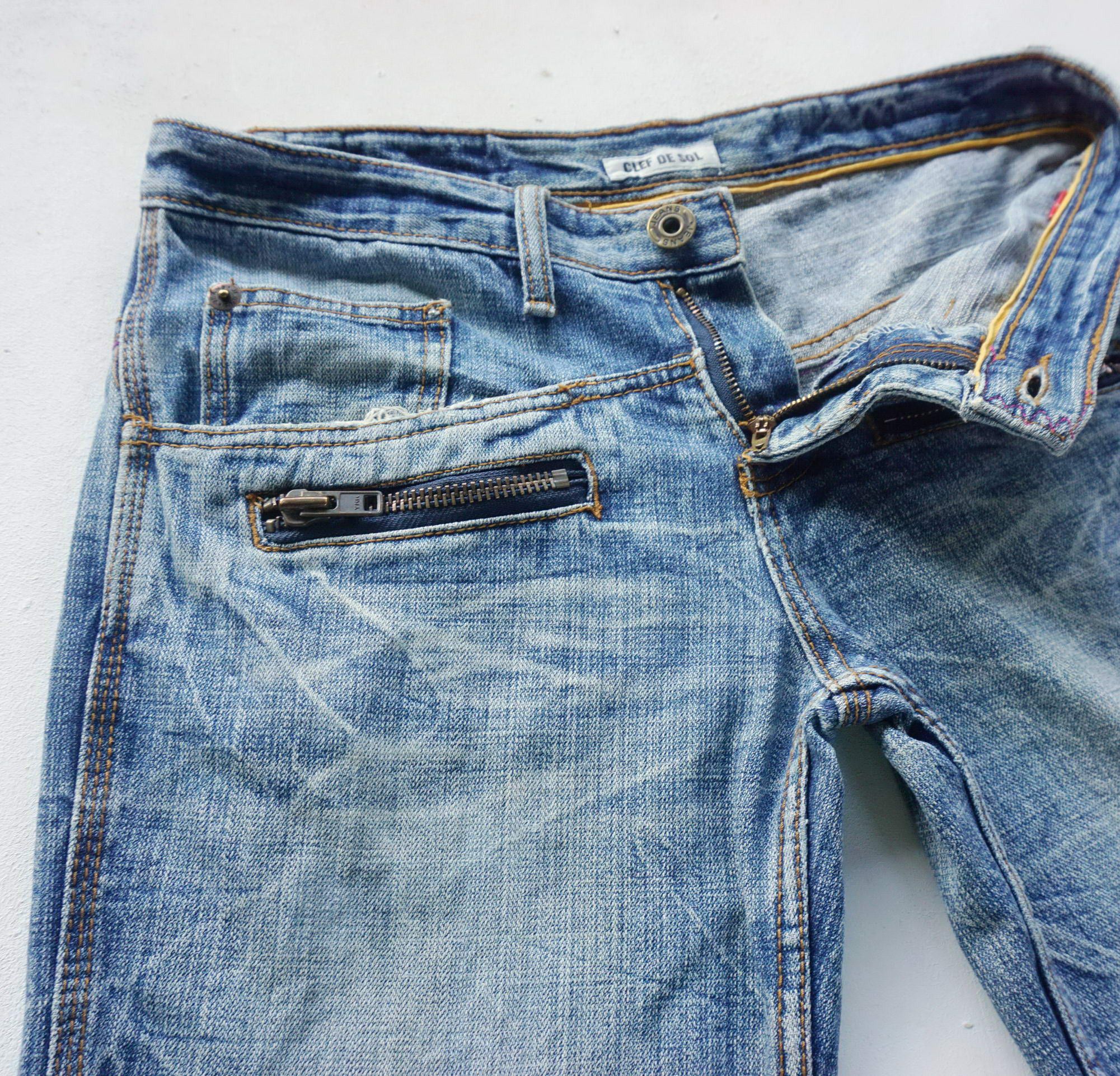 Japanese Brand CLEF DE SOL Multi-Pockets Jeans Size 30" / US 8 / IT 44 - 13 Thumbnail