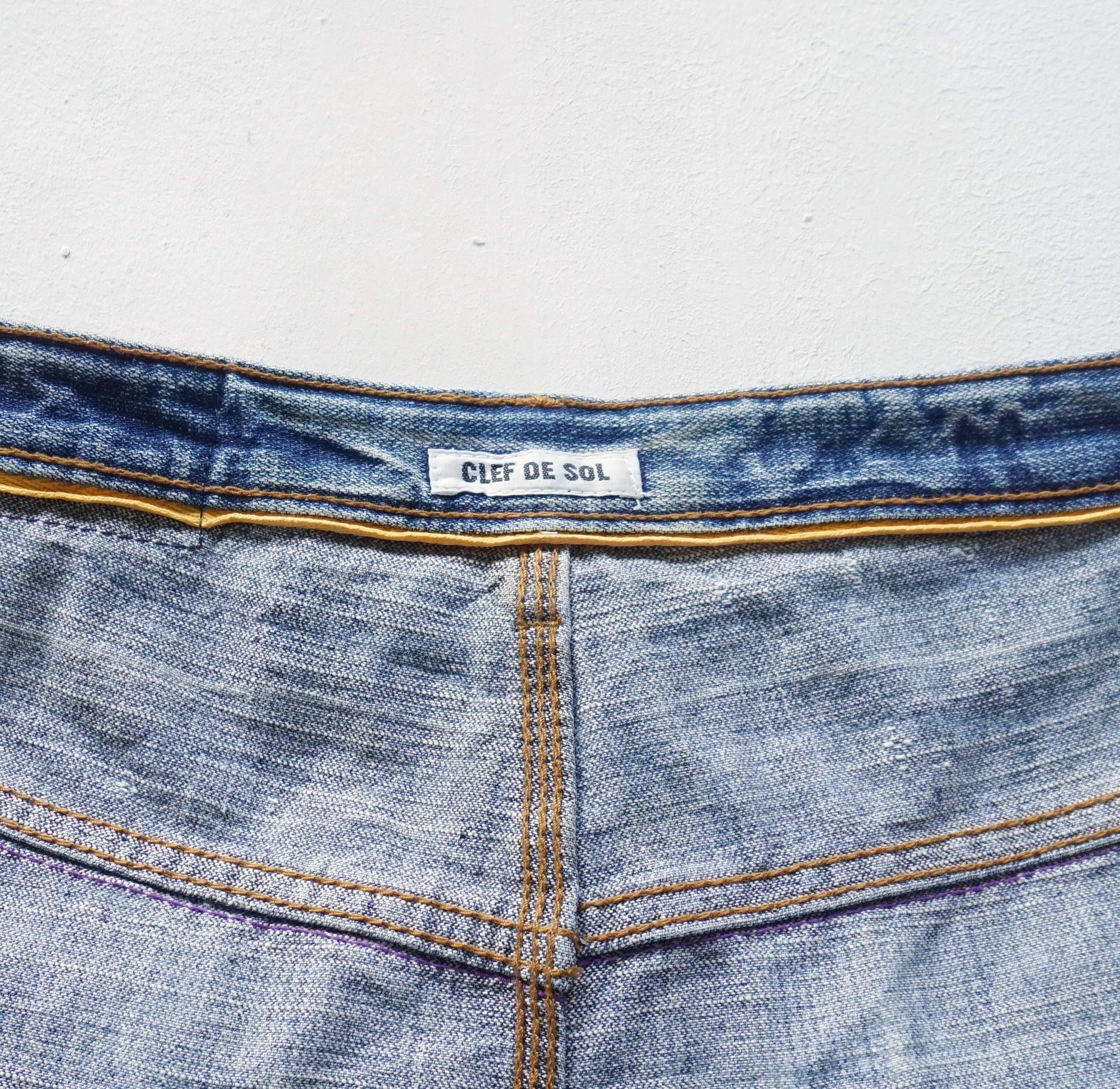 Japanese Brand CLEF DE SOL Multi-Pockets Jeans Size 30" / US 8 / IT 44 - 14 Thumbnail