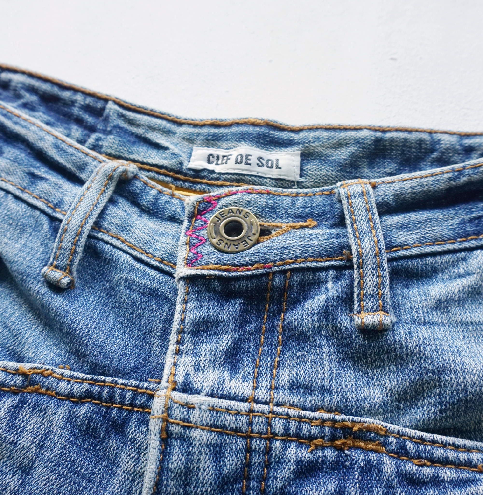Japanese Brand CLEF DE SOL Multi-Pockets Jeans Size 30" / US 8 / IT 44 - 8 Thumbnail