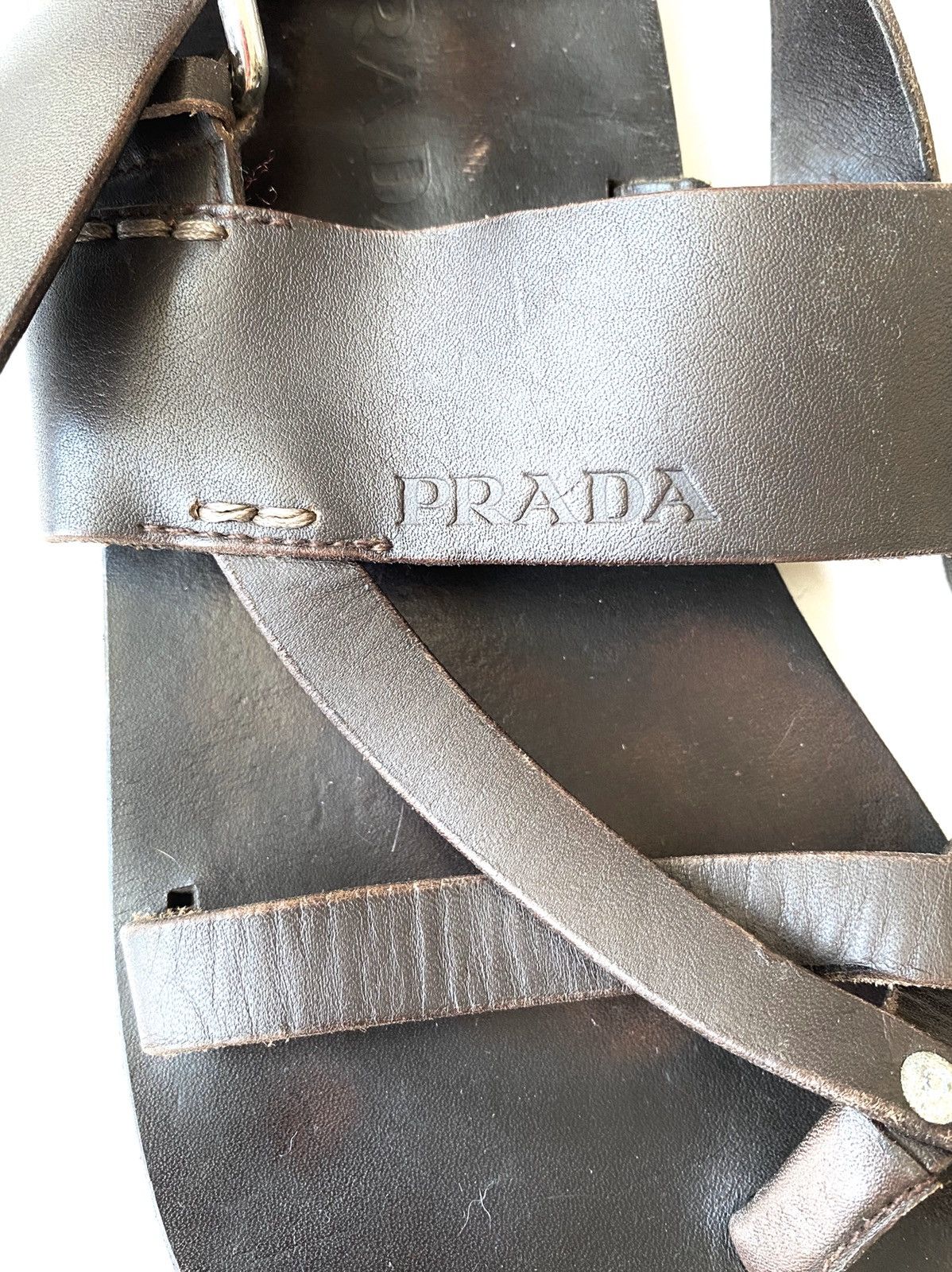 Prada Prada Leather Straps Sandel Size US 10 / EU 43 - 5 Thumbnail