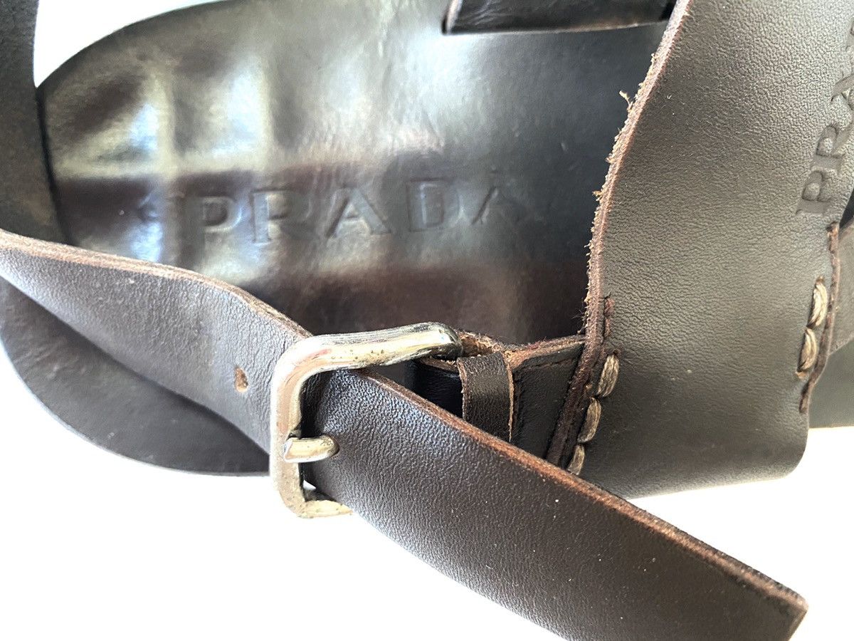 Prada Prada Leather Straps Sandel Size US 10 / EU 43 - 3 Thumbnail