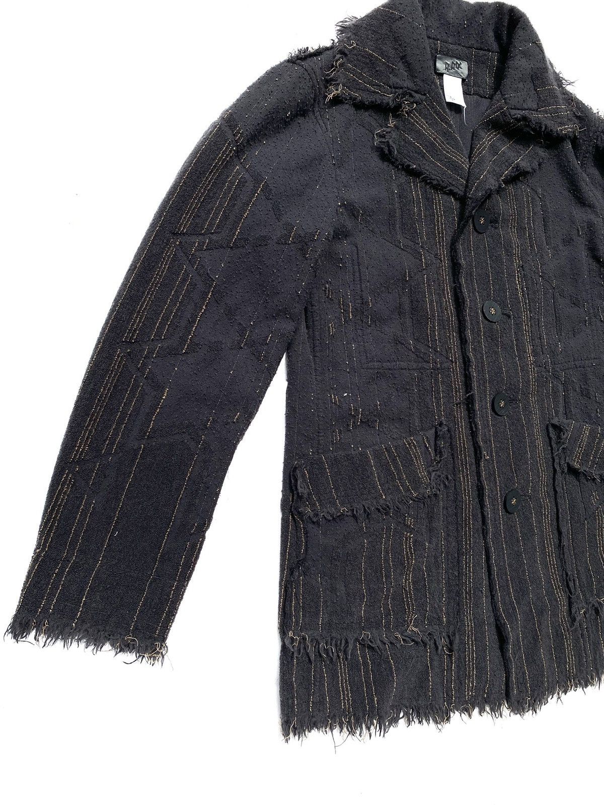 Issey Miyake APOC Wool Fray Jacket Blazer Size US L / EU 52-54 / 3 - 3 Thumbnail