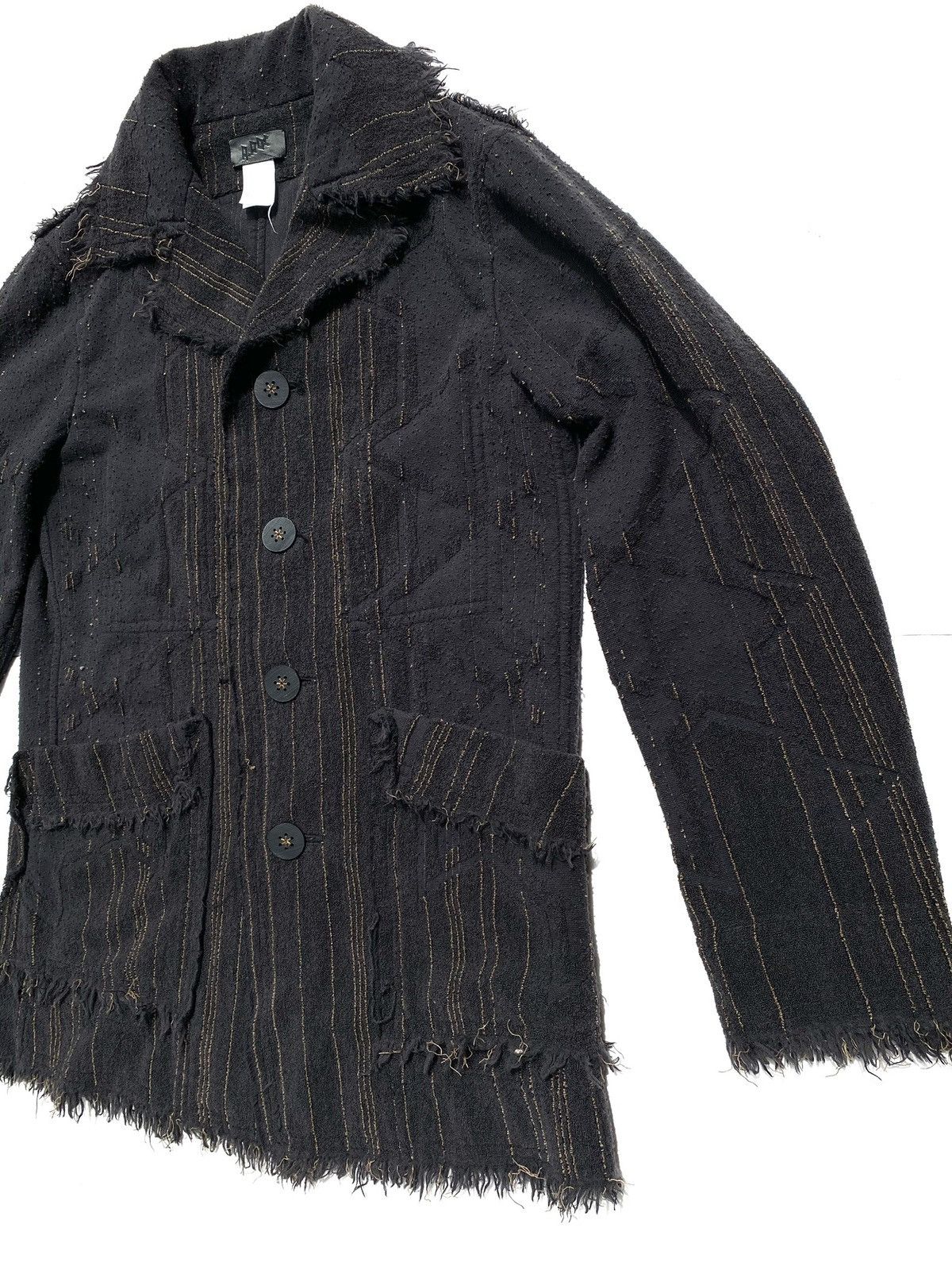 Issey Miyake APOC Wool Fray Jacket Blazer Size US L / EU 52-54 / 3 - 2 Thumbnail