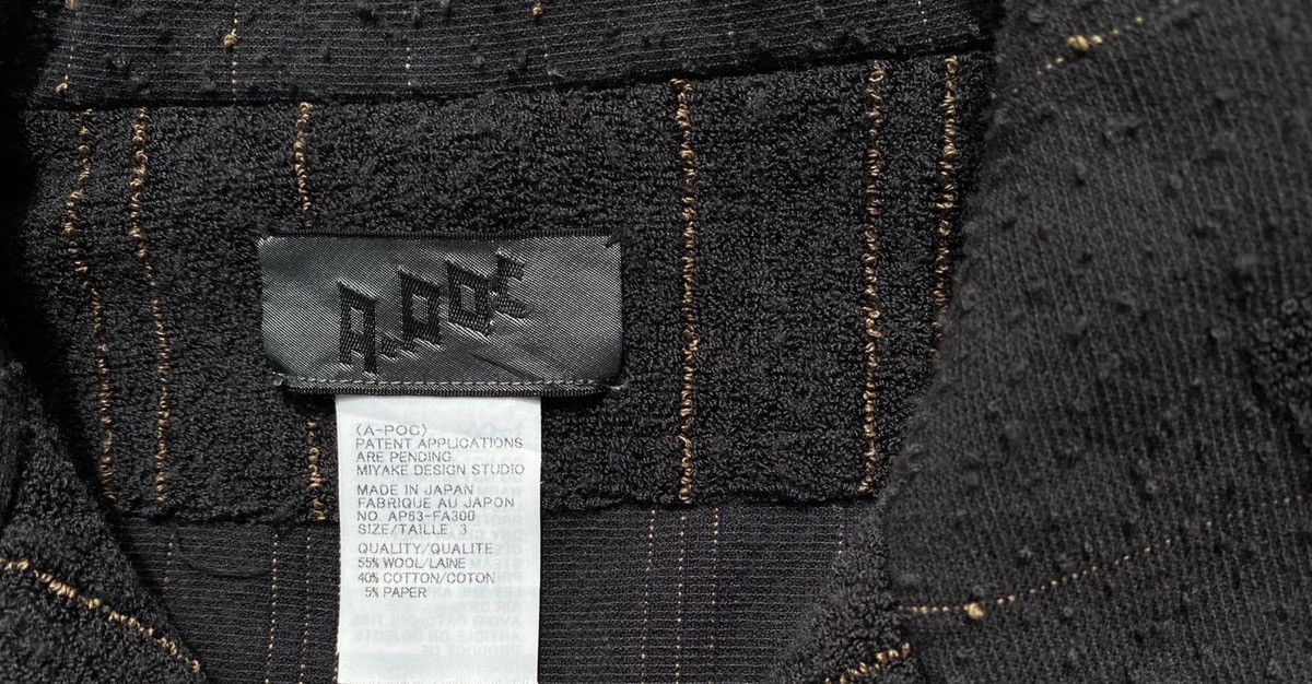 Issey Miyake APOC Wool Fray Jacket Blazer Size US L / EU 52-54 / 3 - 4 Thumbnail