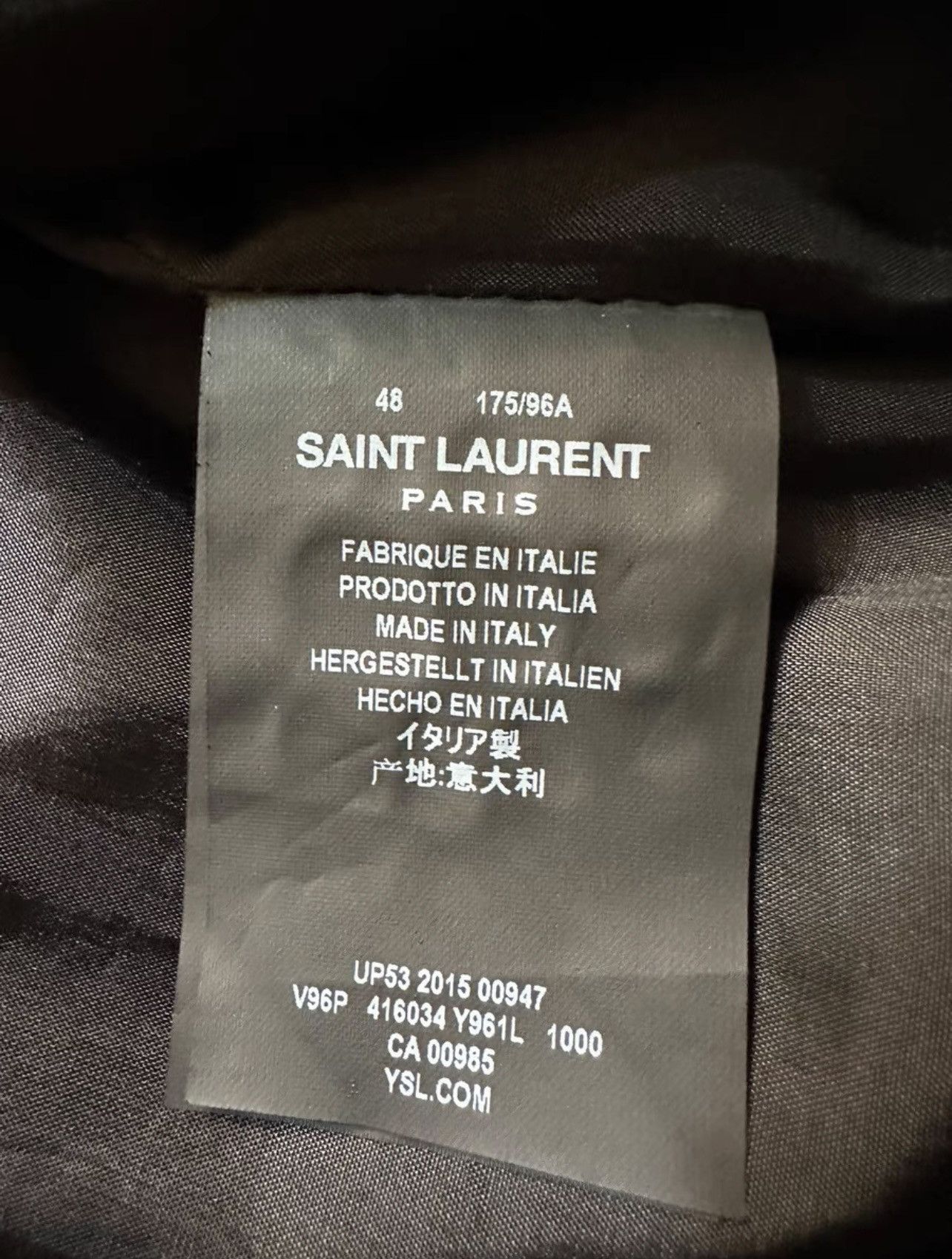 Saint Laurent Paris *MYTH* Saint Laurent Paris SS16 Sequin Souvenir Jacket Size US M / EU 48-50 / 2 - 7 Thumbnail
